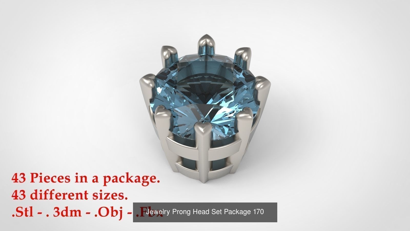 Huge Jewellry Heads Prongs Package 10000 piece 3D Model Collection_183