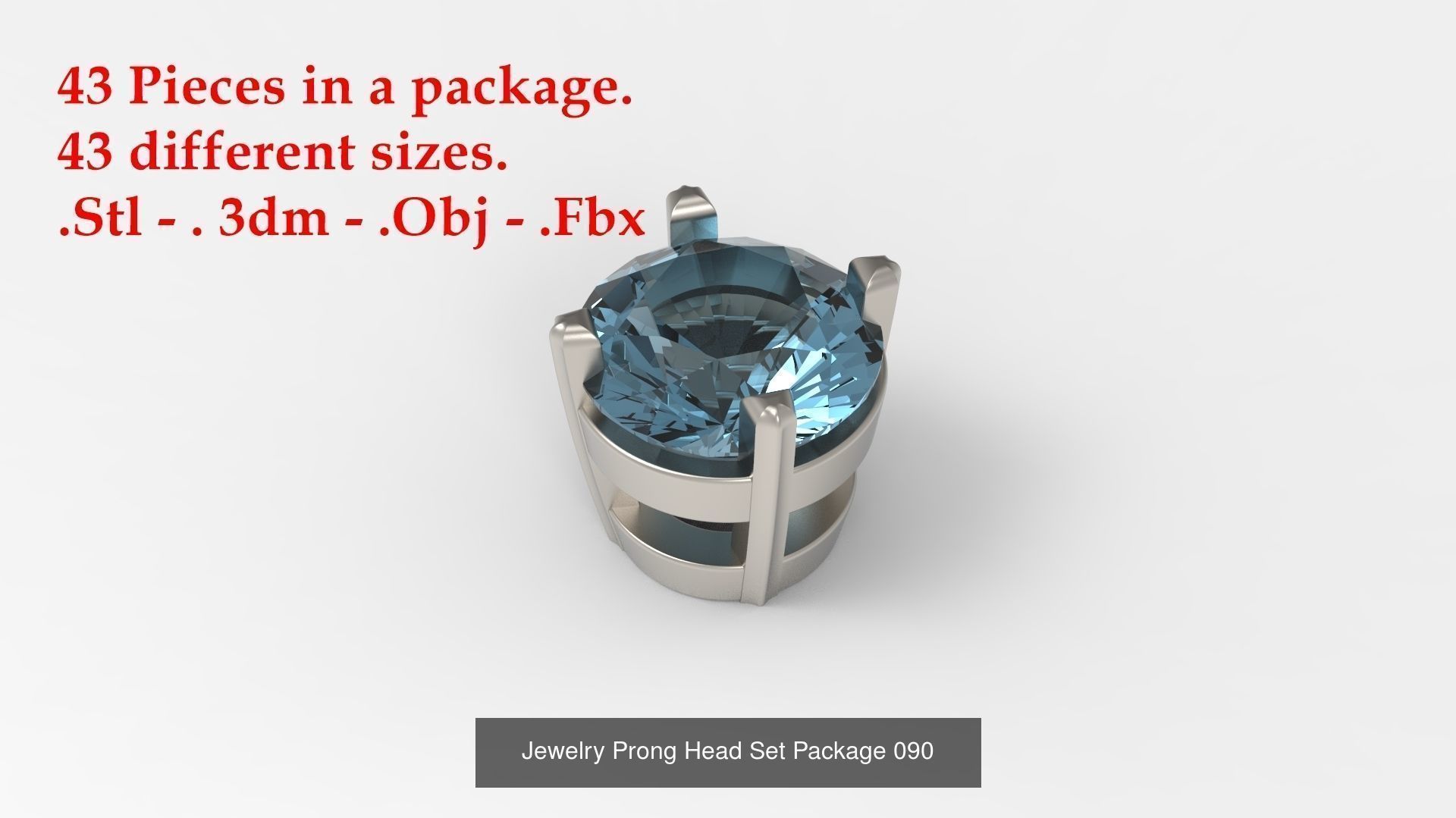 Huge Jewellry Heads Prongs Package 10000 piece 3D Model Collection_123