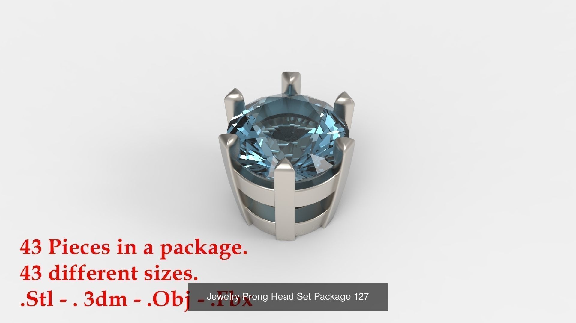 Huge Jewellry Heads Prongs Package 10000 piece 3D Model Collection_154