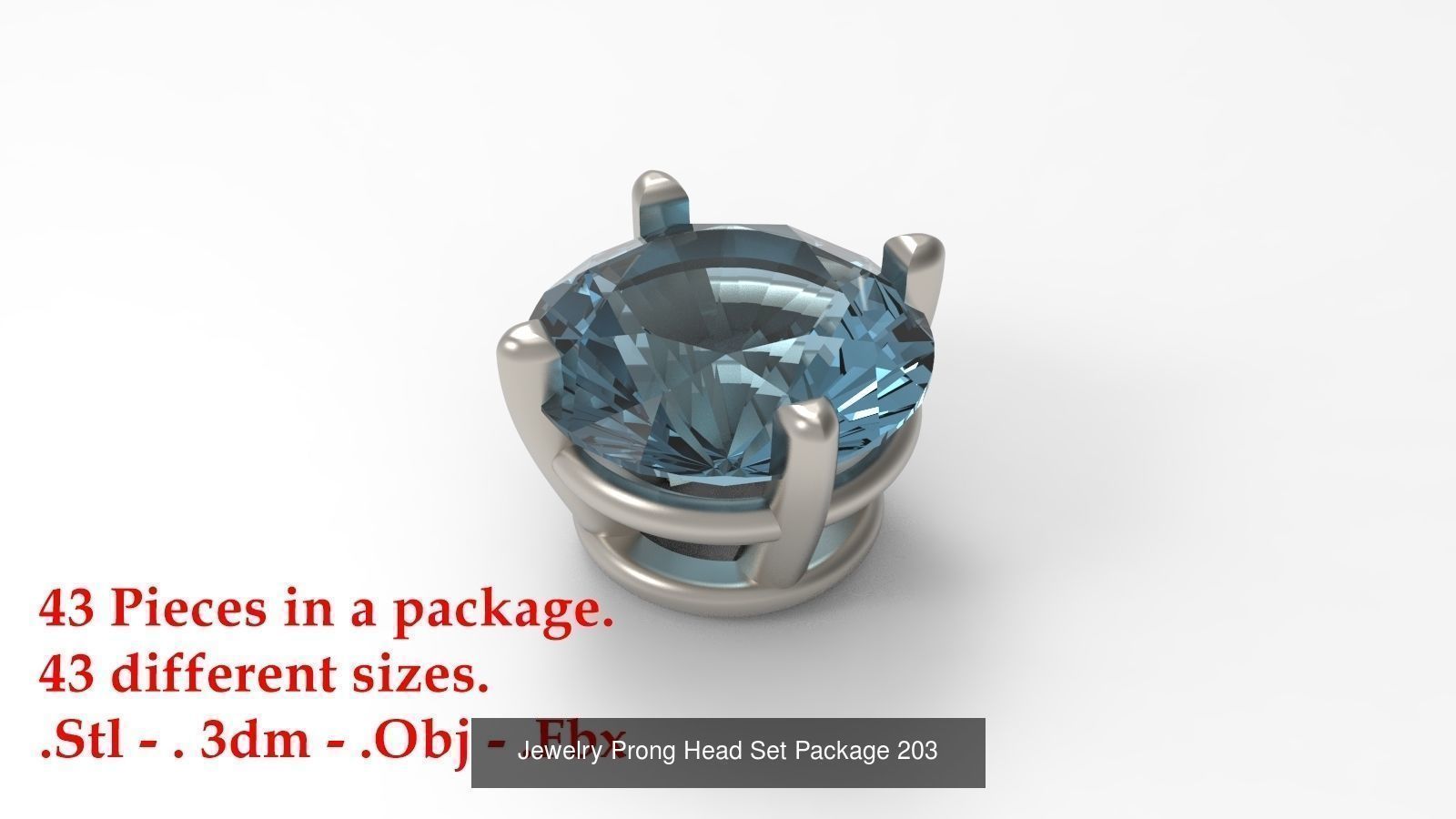 Huge Jewellry Heads Prongs Package 10000 piece 3D Model Collection_207