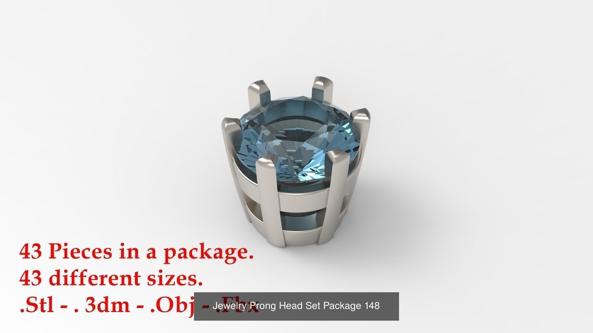 Huge Jewellry Heads Prongs Package 10000 piece 3D Model Collection_168