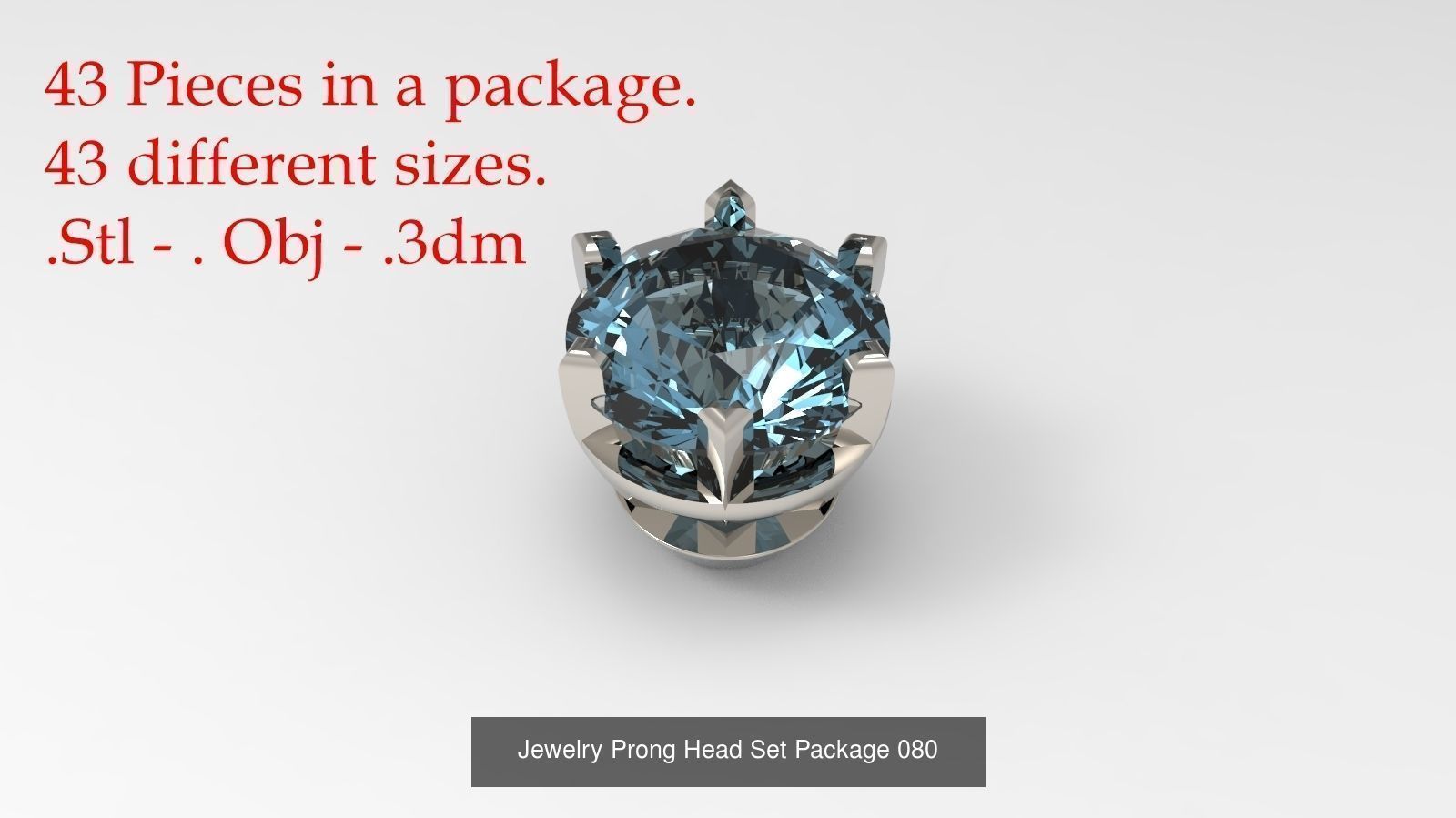 Huge Jewellry Heads Prongs Package 10000 piece 3D Model Collection_112