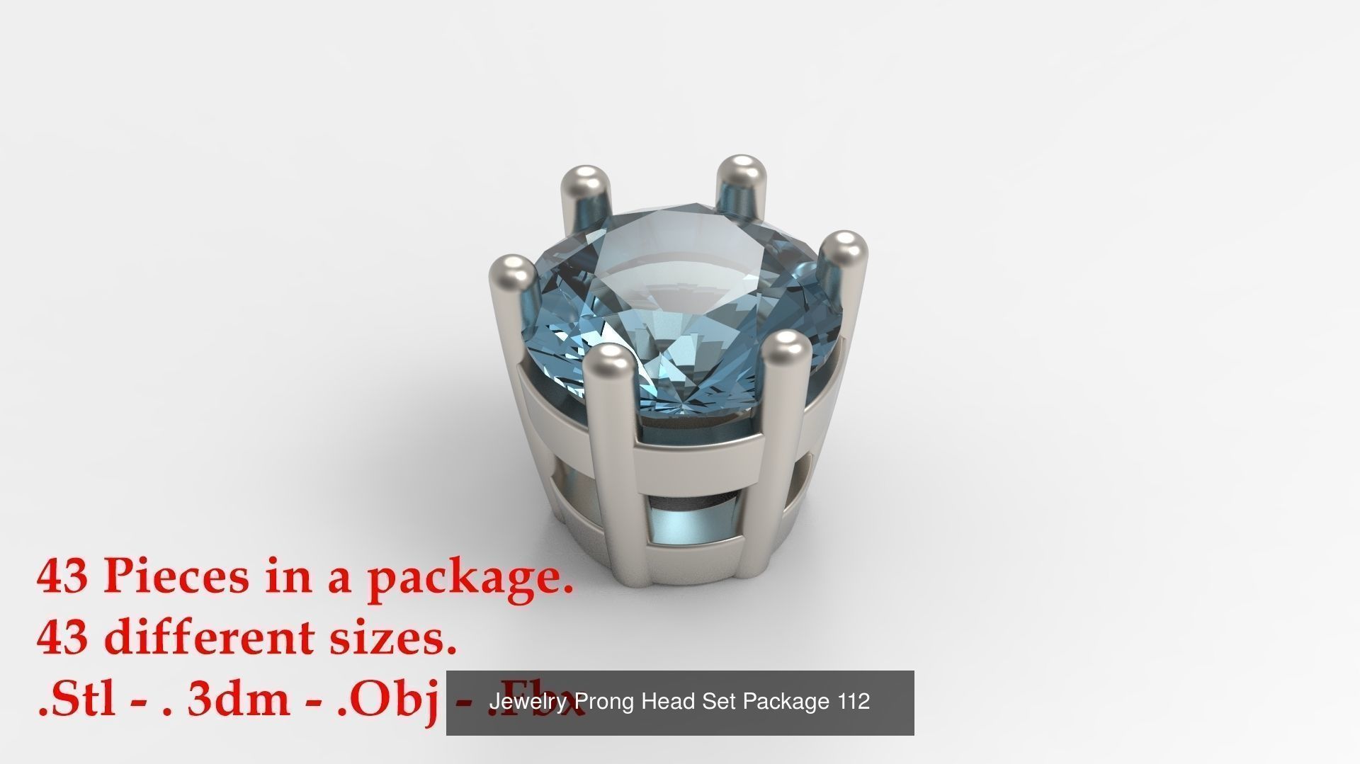 Huge Jewellry Heads Prongs Package 10000 piece 3D Model Collection_144