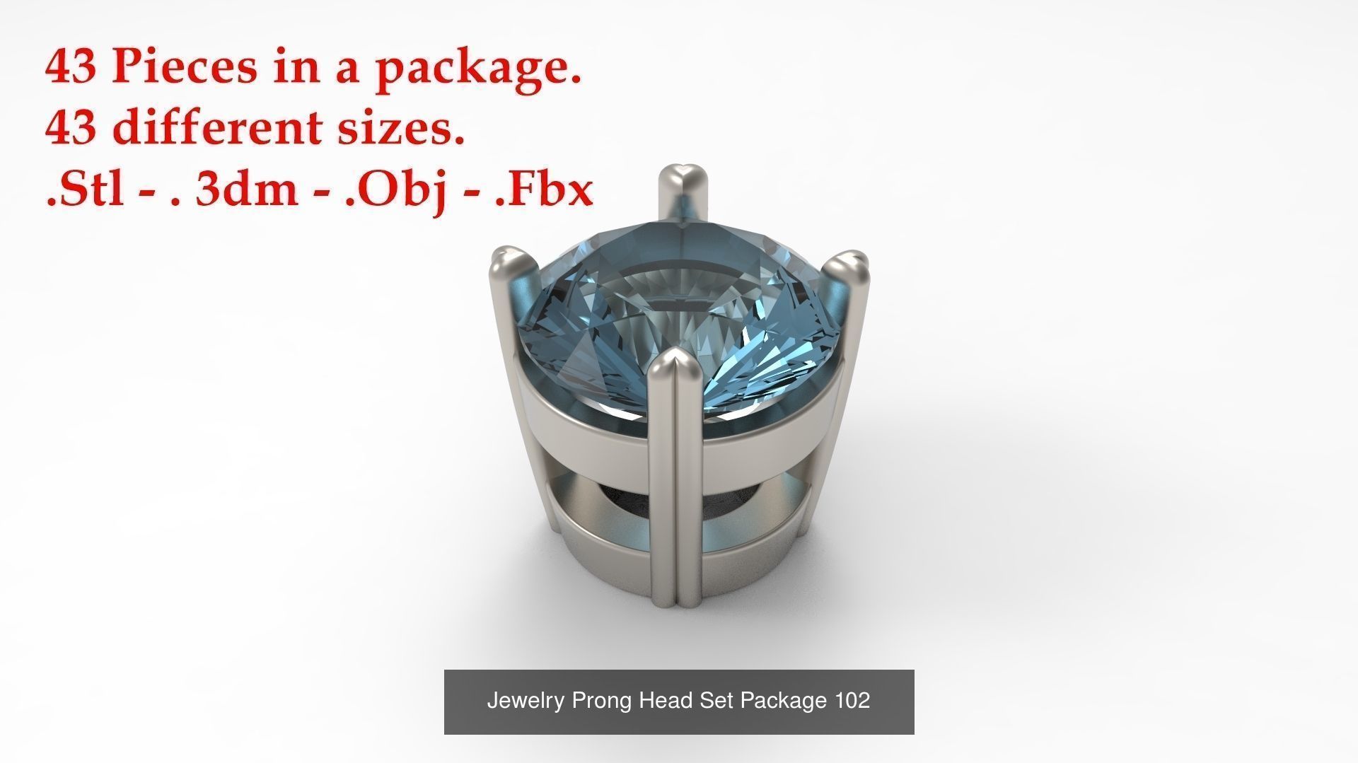 Huge Jewellry Heads Prongs Package 10000 piece 3D Model Collection_135