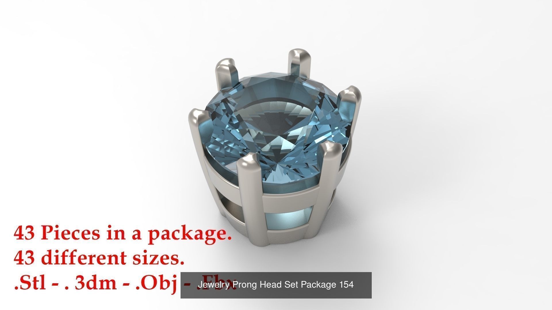Huge Jewellry Heads Prongs Package 10000 piece 3D Model Collection_172