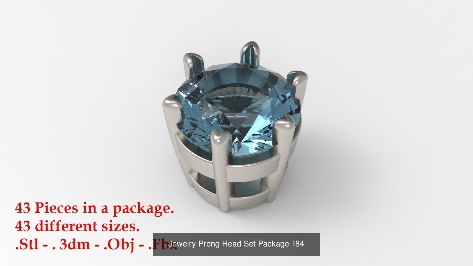 Huge Jewellry Heads Prongs Package 10000 piece 3D Model Collection_192