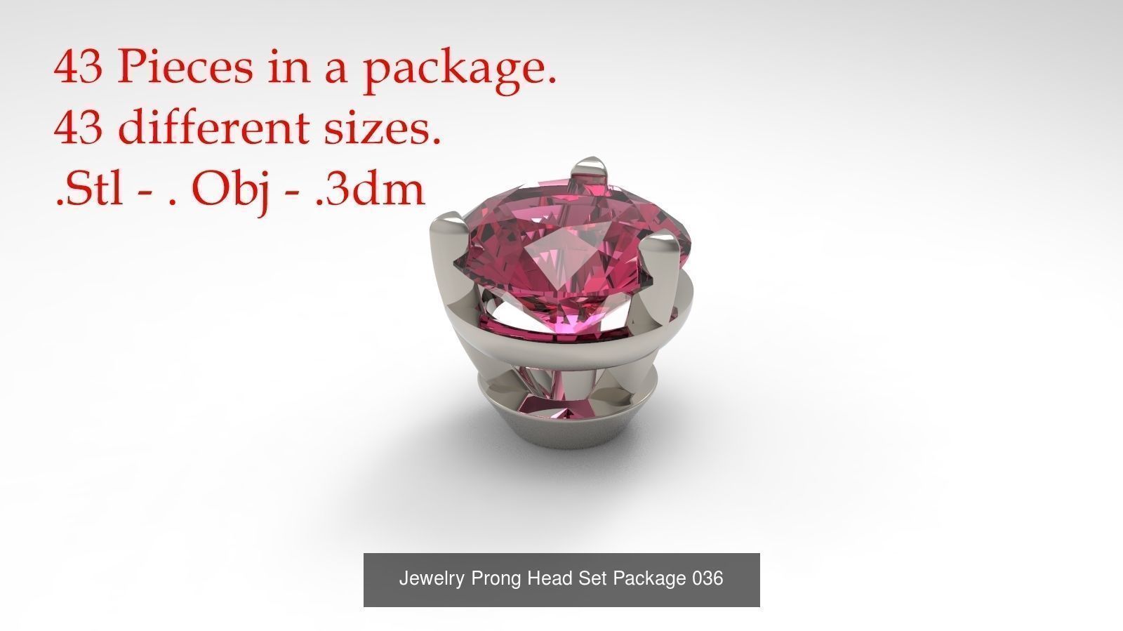 Huge Jewellry Heads Prongs Package 10000 piece 3D Model Collection_69
