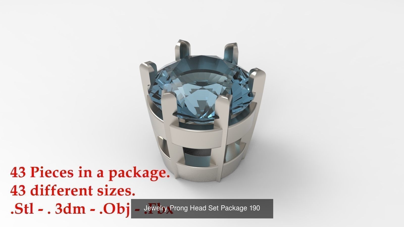 Huge Jewellry Heads Prongs Package 10000 piece 3D Model Collection_196