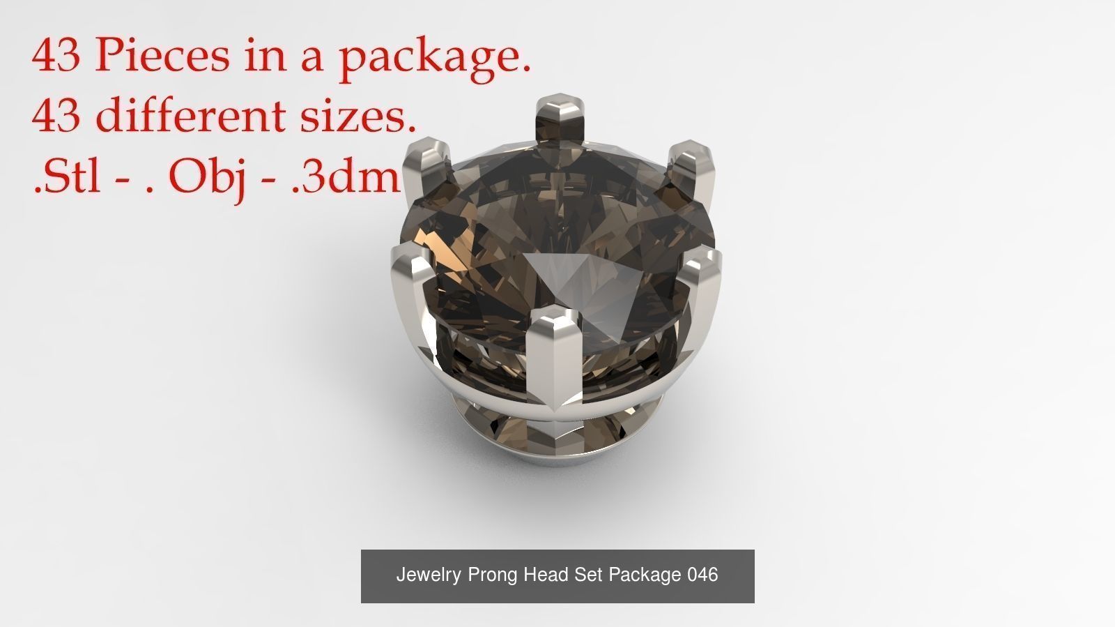 Huge Jewellry Heads Prongs Package 10000 piece 3D Model Collection_79