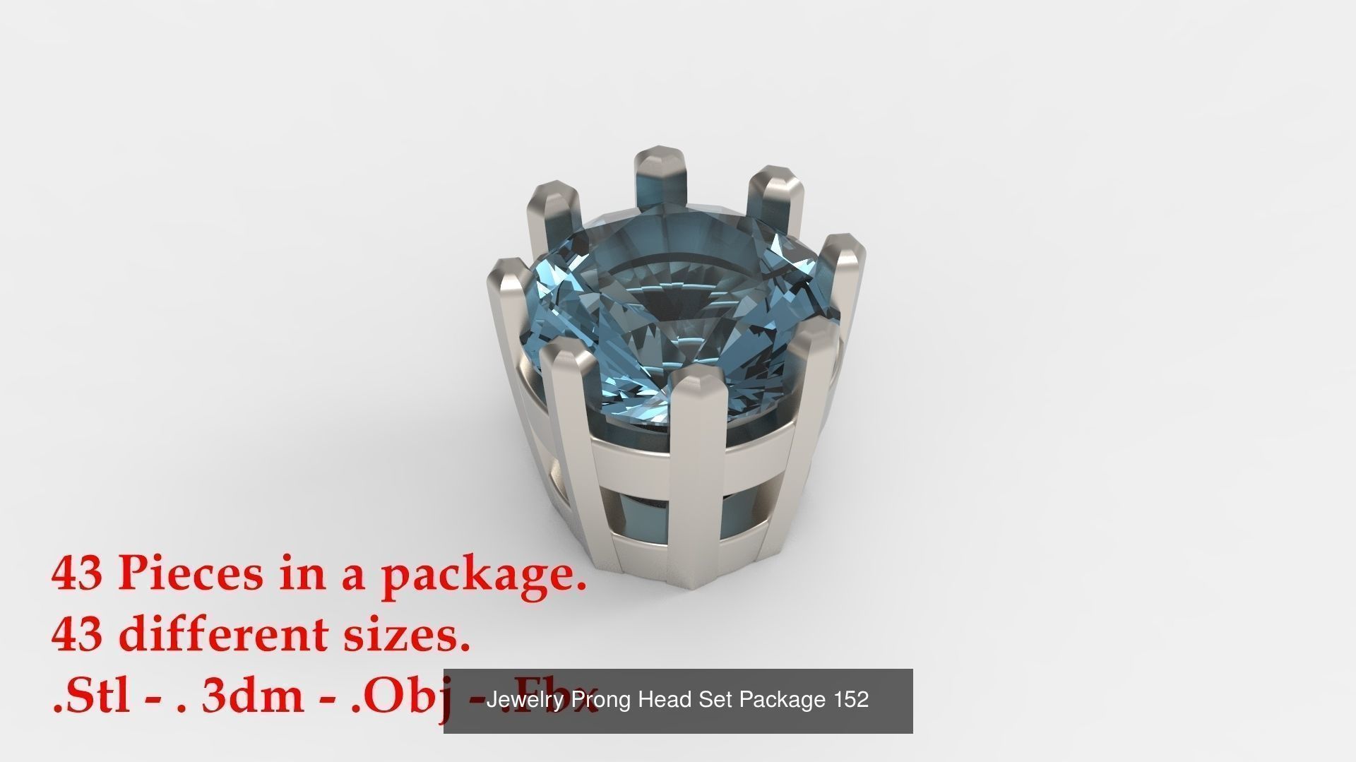 Huge Jewellry Heads Prongs Package 10000 piece 3D Model Collection_171
