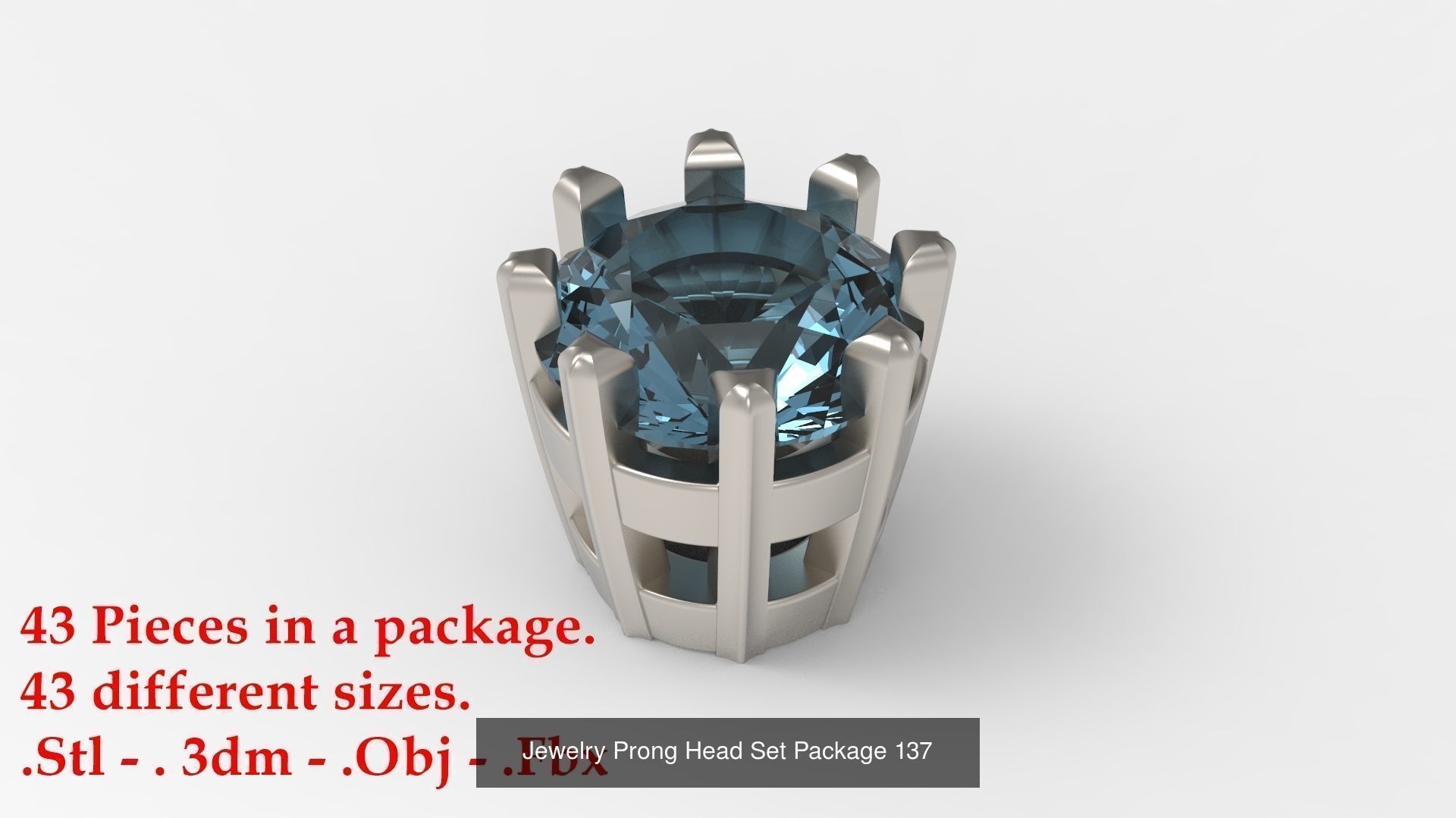 Huge Jewellry Heads Prongs Package 10000 piece 3D Model Collection_161