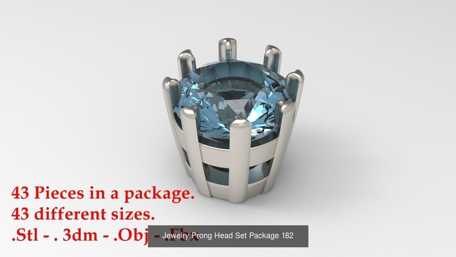 Huge Jewellry Heads Prongs Package 10000 piece 3D Model Collection_191