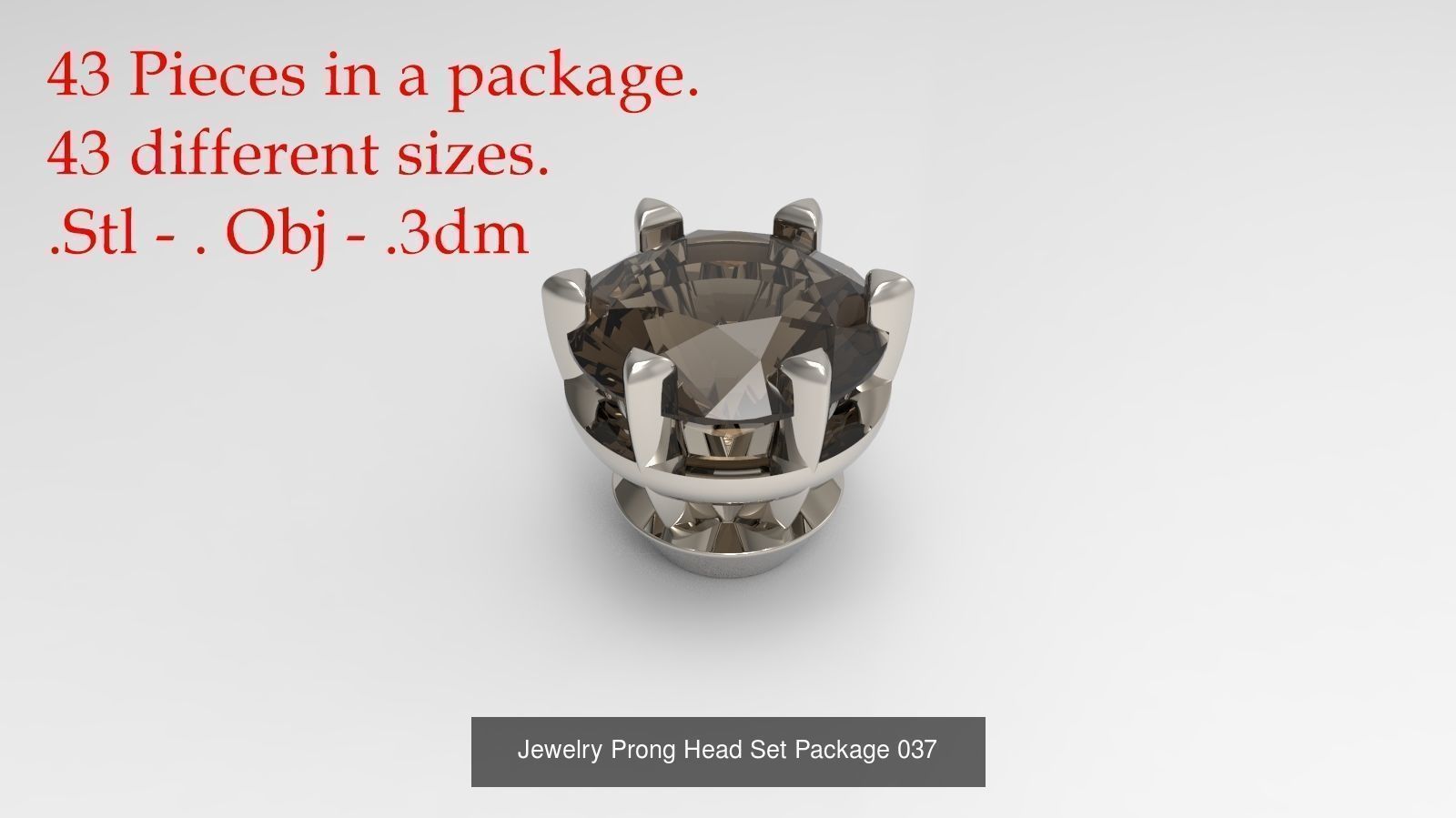 Huge Jewellry Heads Prongs Package 10000 piece 3D Model Collection_70