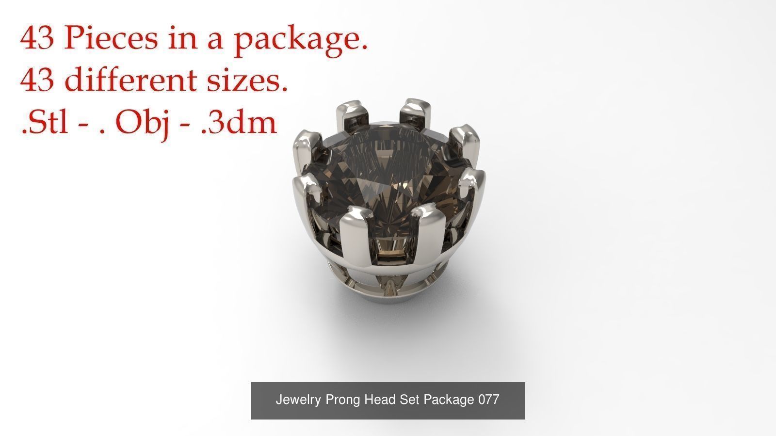 Huge Jewellry Heads Prongs Package 10000 piece 3D Model Collection_114