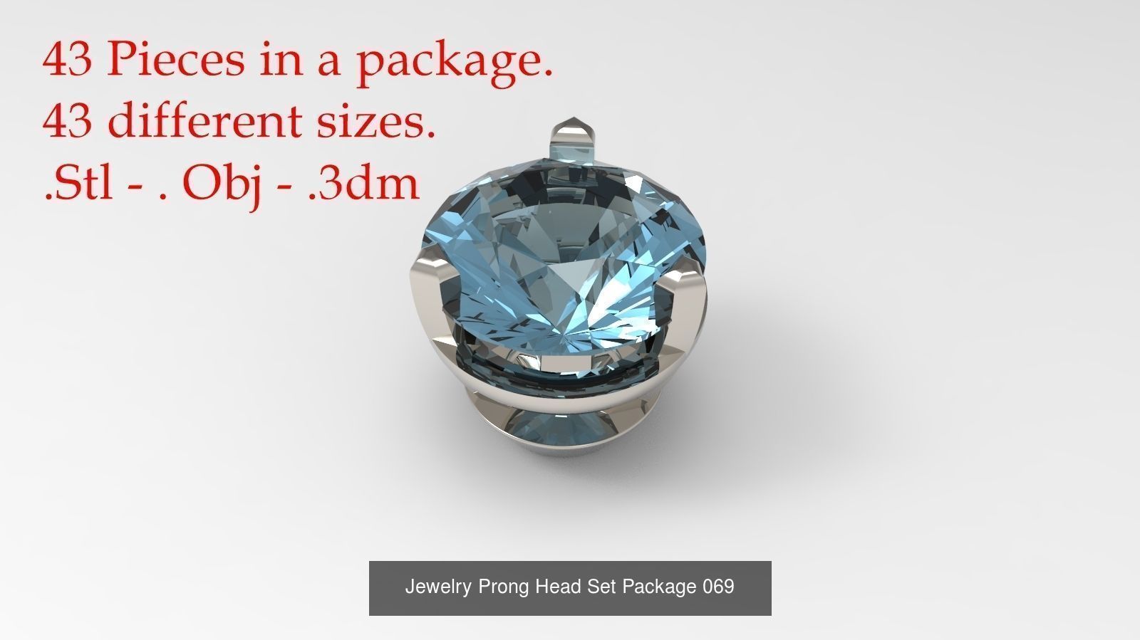 Huge Jewellry Heads Prongs Package 10000 piece 3D Model Collection_102