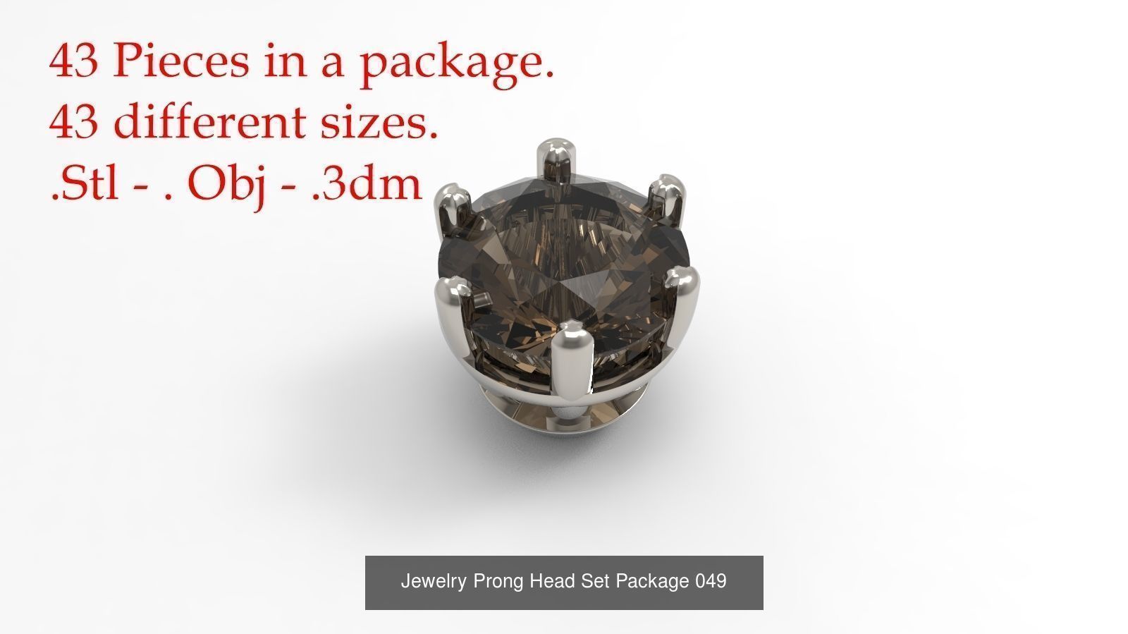 Huge Jewellry Heads Prongs Package 10000 piece 3D Model Collection_82