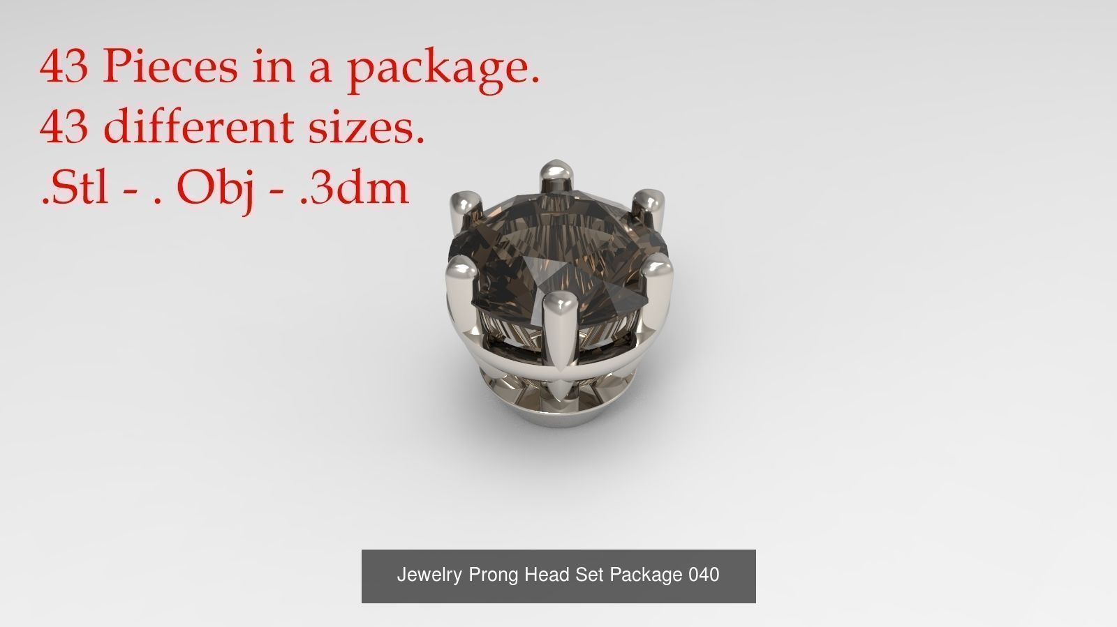 Huge Jewellry Heads Prongs Package 10000 piece 3D Model Collection_73