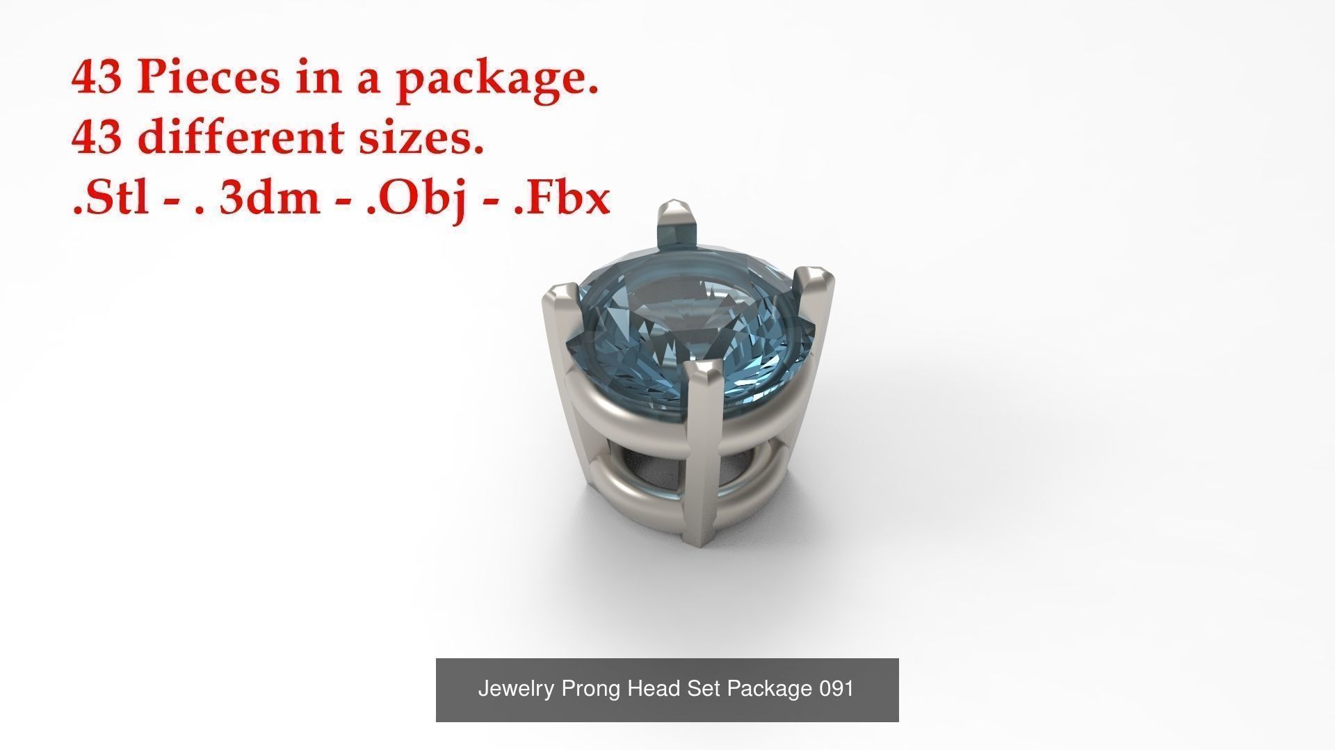 Huge Jewellry Heads Prongs Package 10000 piece 3D Model Collection_124