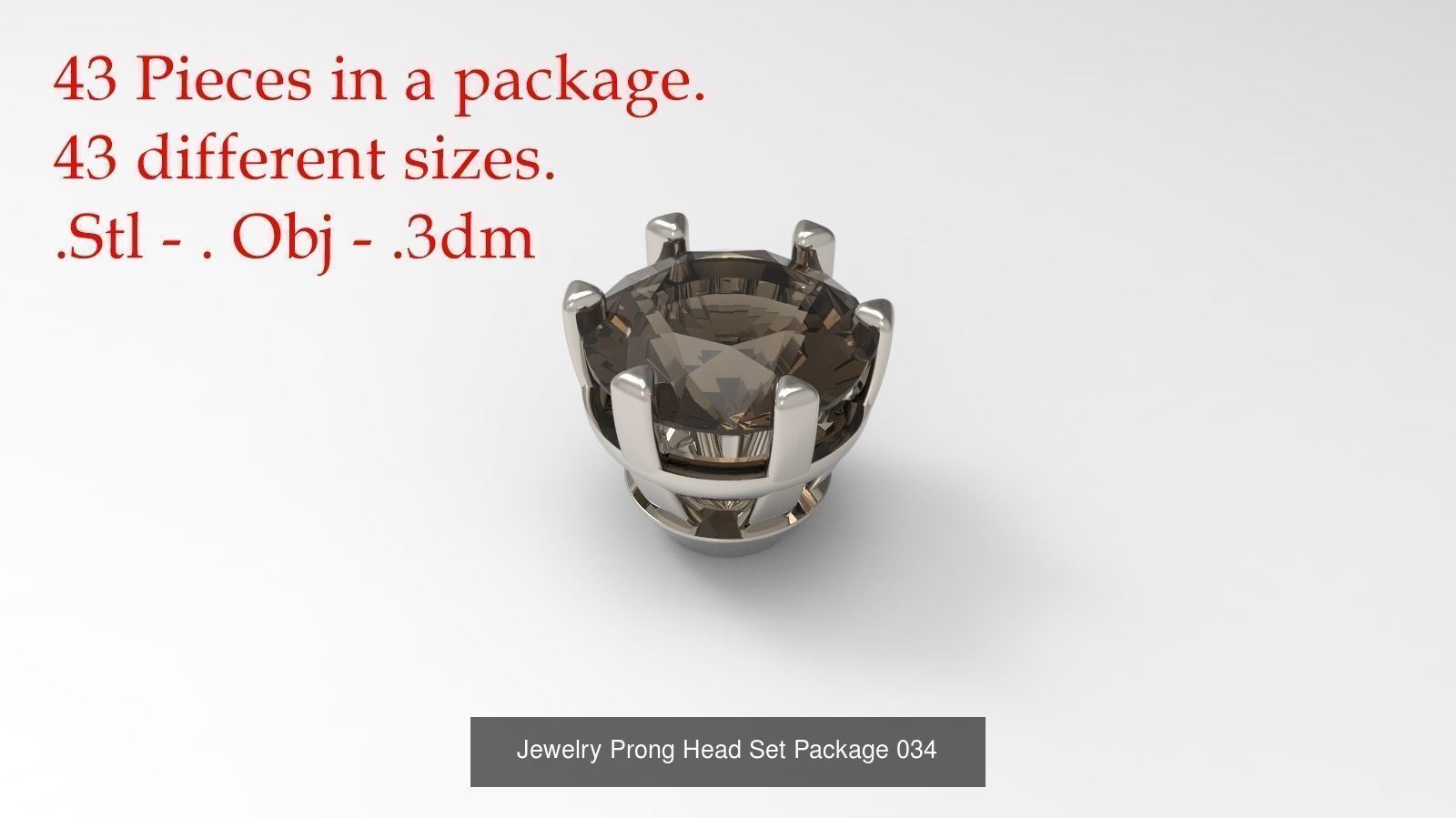 Huge Jewellry Heads Prongs Package 10000 piece 3D Model Collection_67