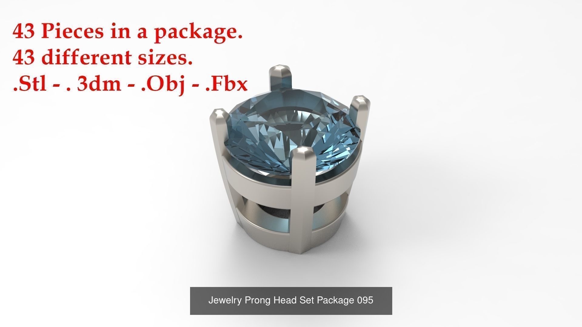 Huge Jewellry Heads Prongs Package 10000 piece 3D Model Collection_128