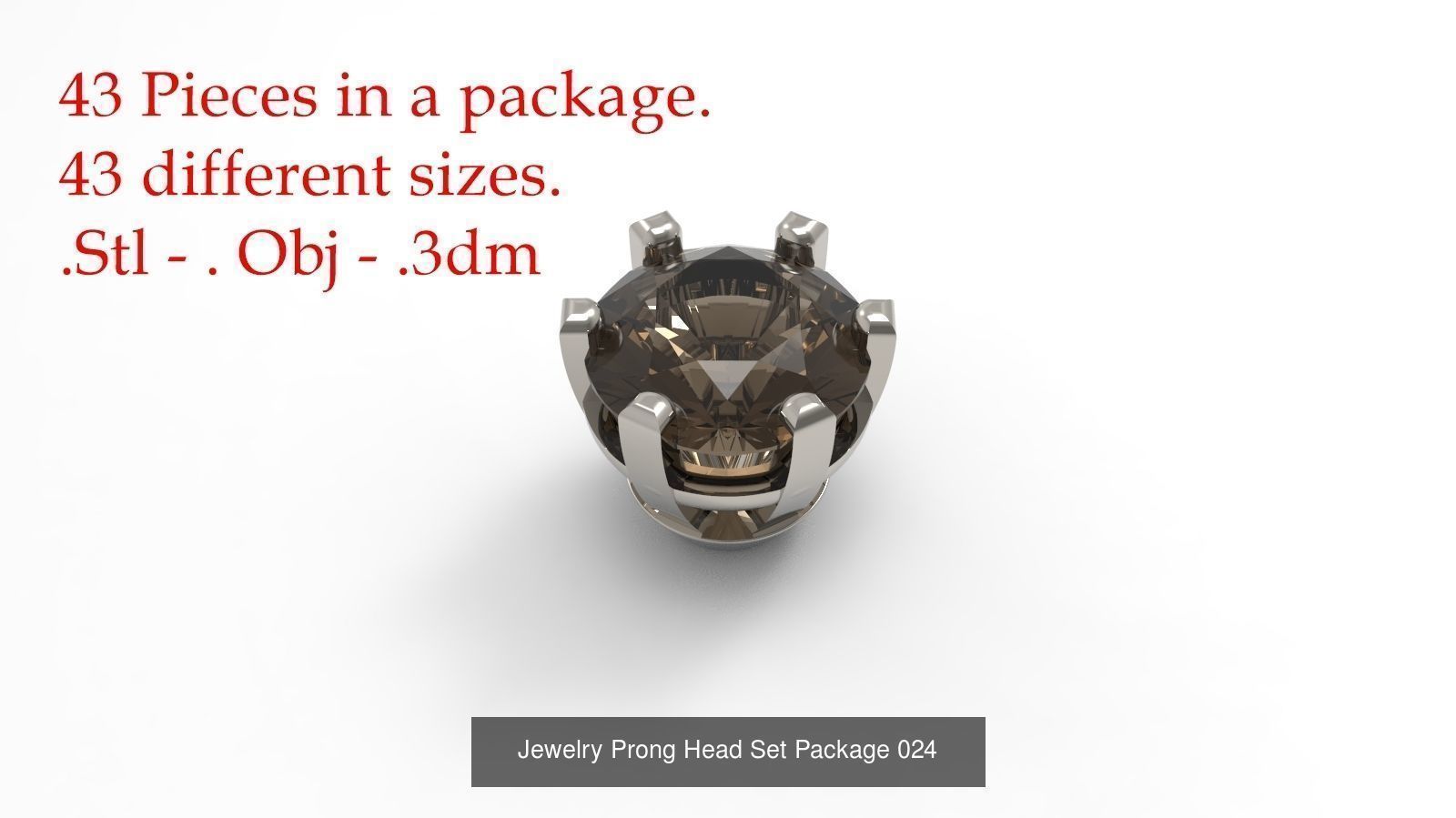 Huge Jewellry Heads Prongs Package 10000 piece 3D Model Collection_57
