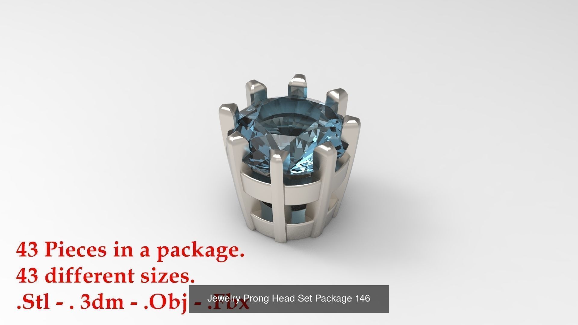 Huge Jewellry Heads Prongs Package 10000 piece 3D Model Collection_167