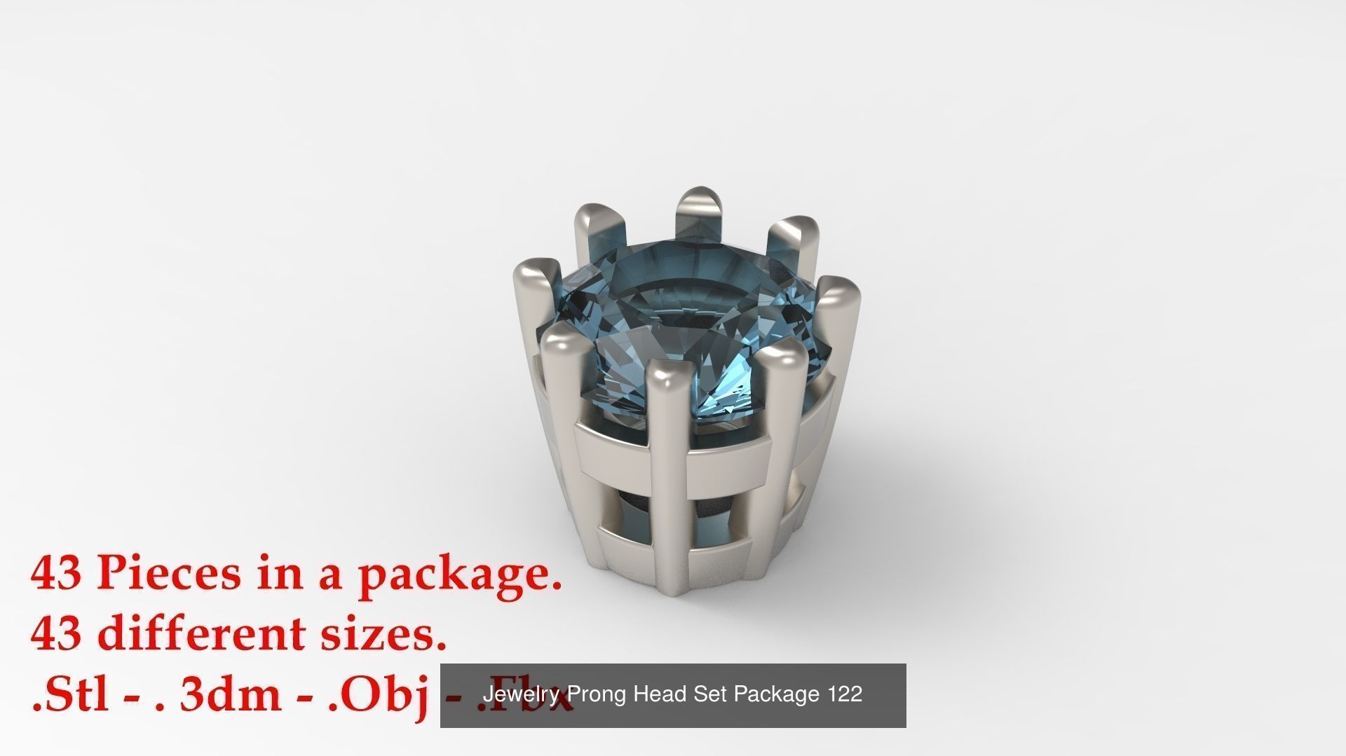 Huge Jewellry Heads Prongs Package 10000 piece 3D Model Collection_151