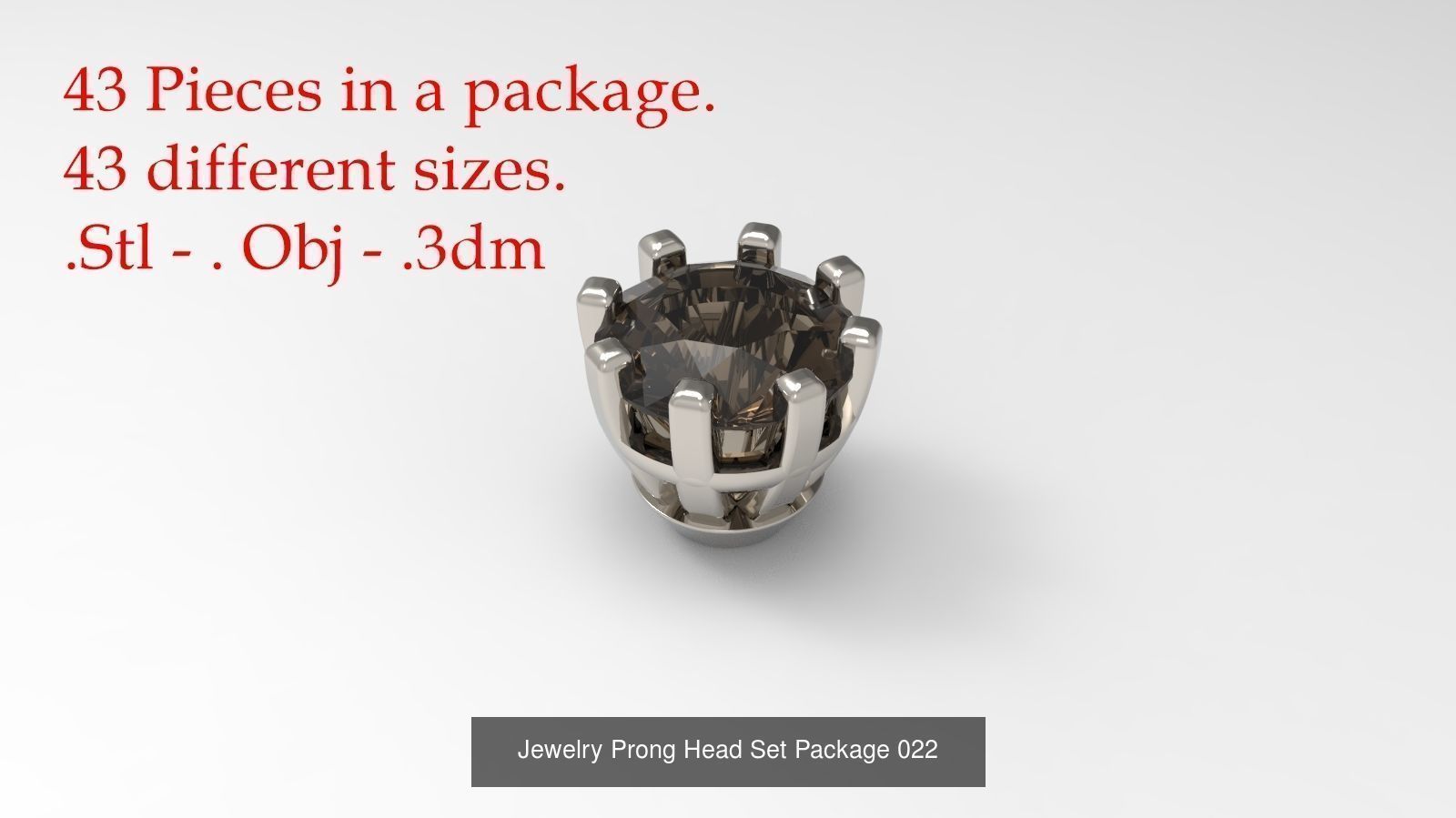 Huge Jewellry Heads Prongs Package 10000 piece 3D Model Collection_54