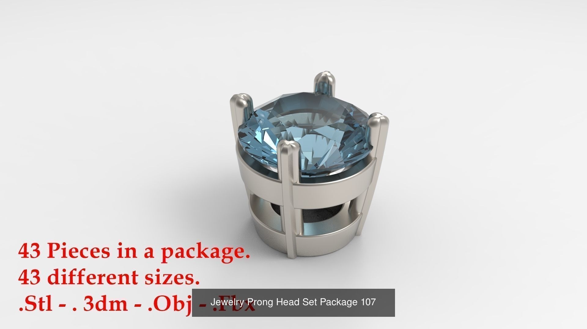 Huge Jewellry Heads Prongs Package 10000 piece 3D Model Collection_140