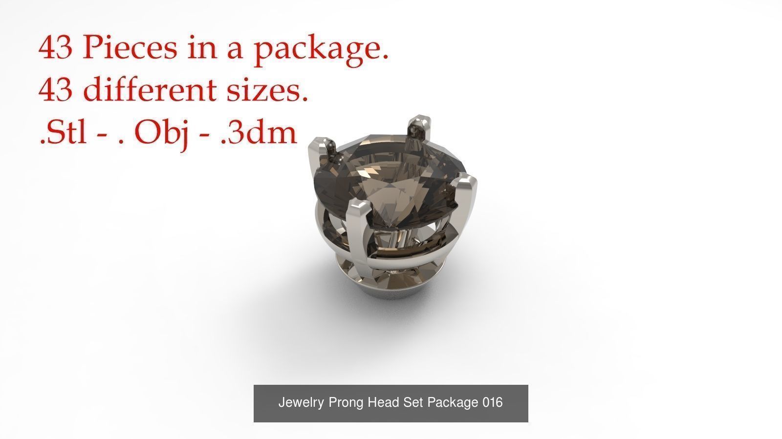 Huge Jewellry Heads Prongs Package 10000 piece 3D Model Collection_48