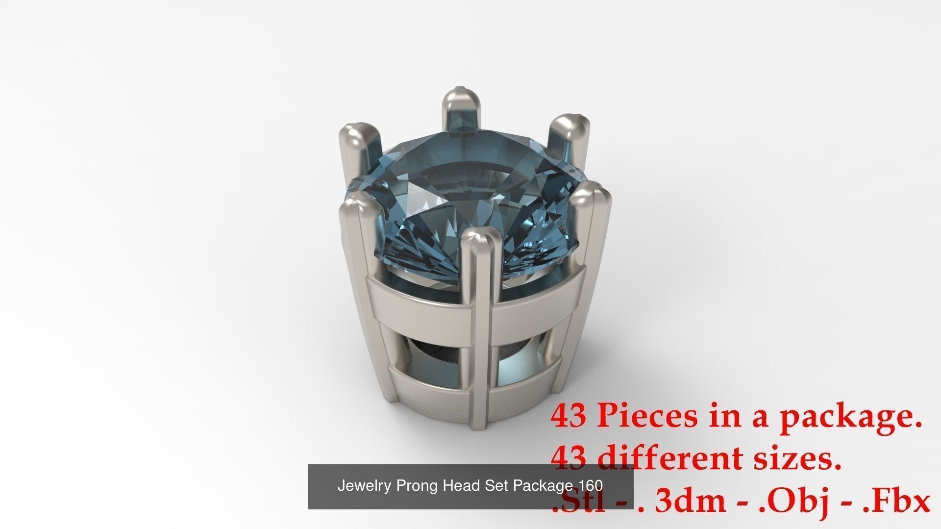 Huge Jewellry Heads Prongs Package 10000 piece 3D Model Collection_176