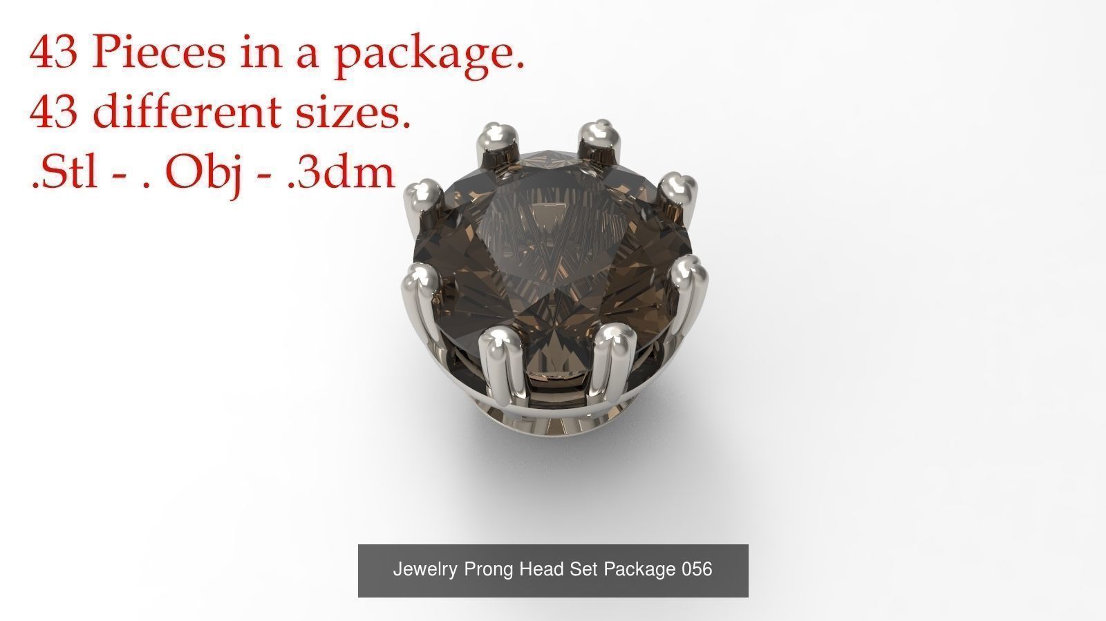 Huge Jewellry Heads Prongs Package 10000 piece 3D Model Collection_89