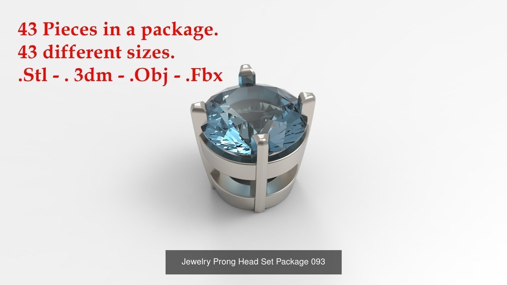 Huge Jewellry Heads Prongs Package 10000 piece 3D Model Collection_126