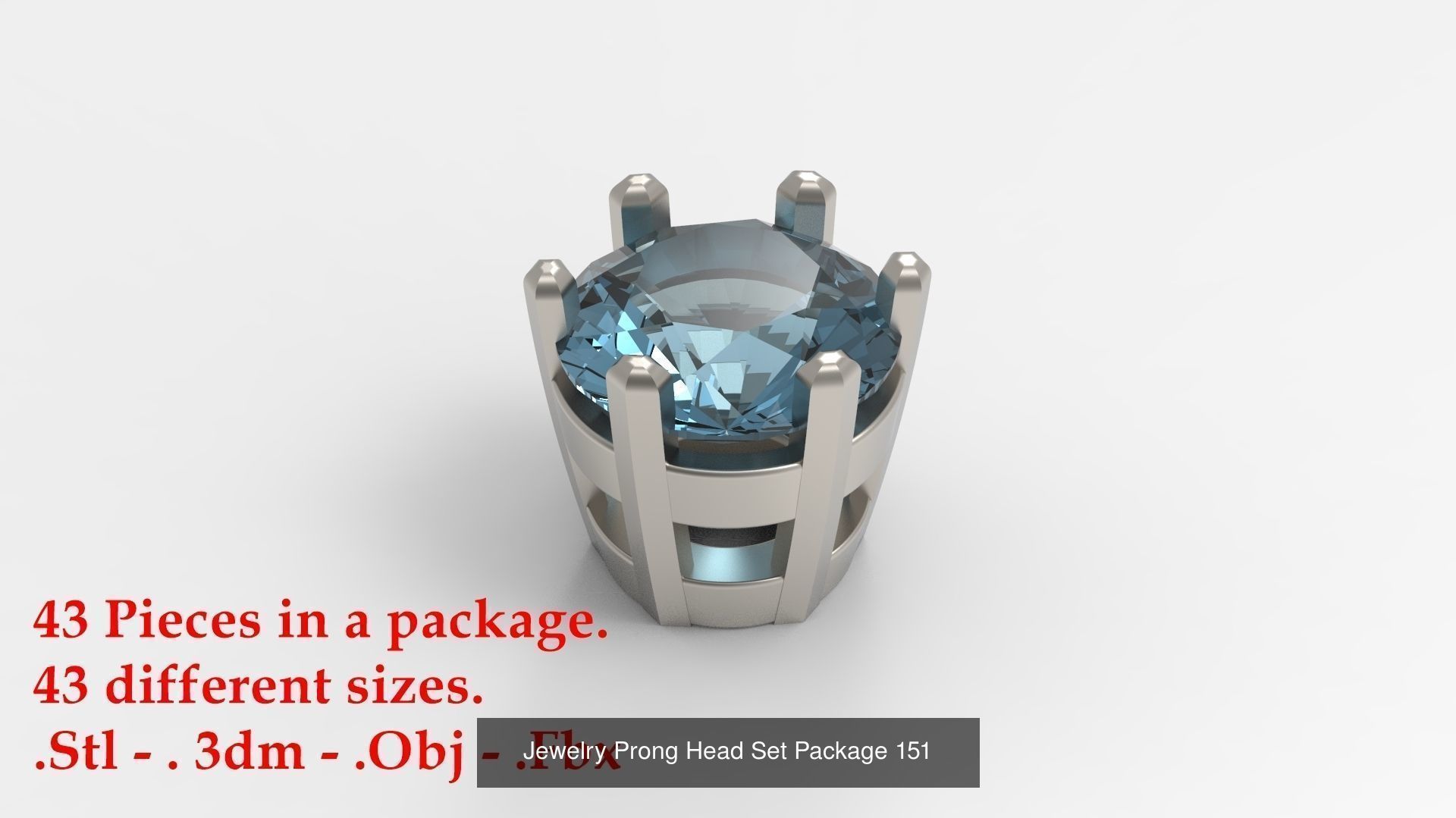 Huge Jewellry Heads Prongs Package 10000 piece 3D Model Collection_170