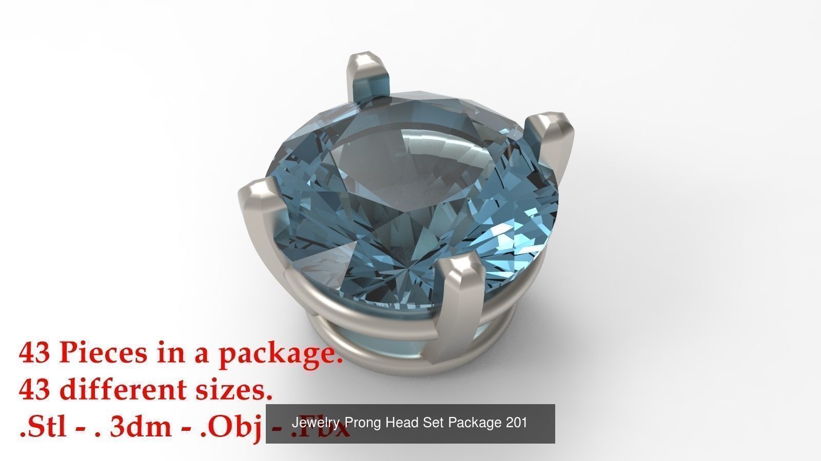Huge Jewellry Heads Prongs Package 10000 piece 3D Model Collection_205