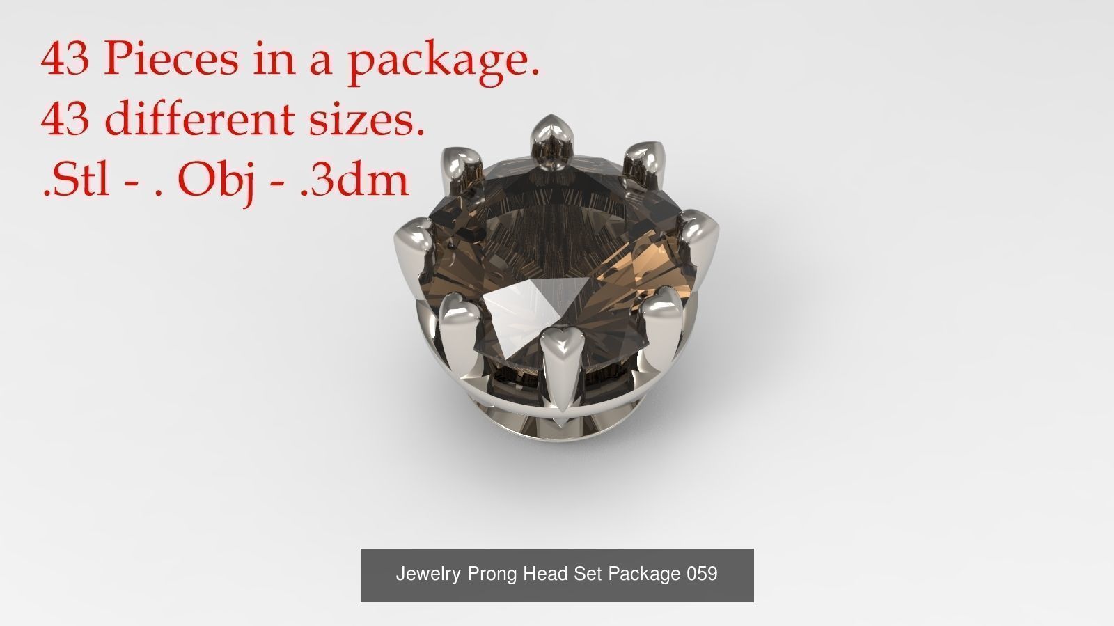 Huge Jewellry Heads Prongs Package 10000 piece 3D Model Collection_92