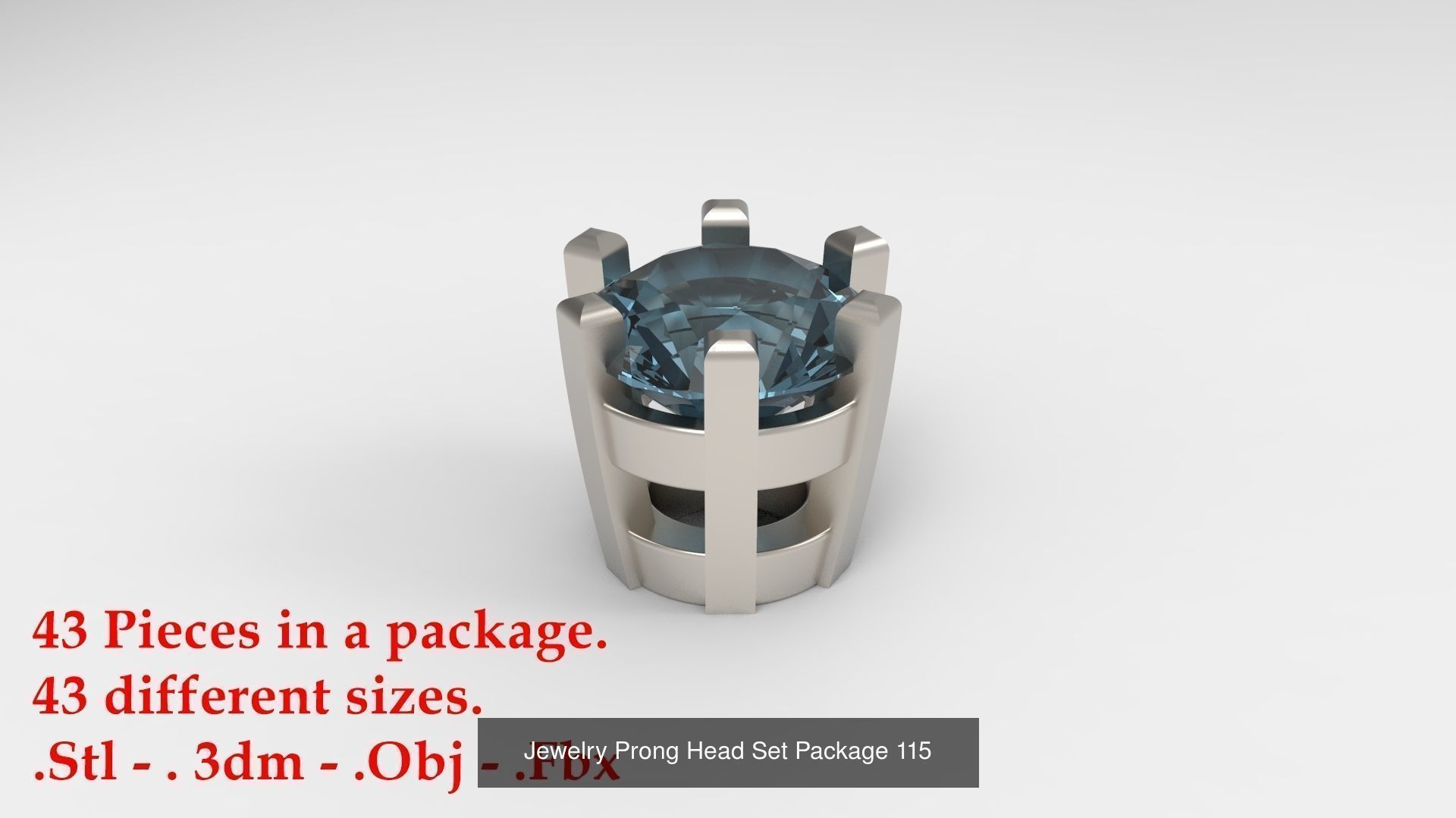 Huge Jewellry Heads Prongs Package 10000 piece 3D Model Collection_146