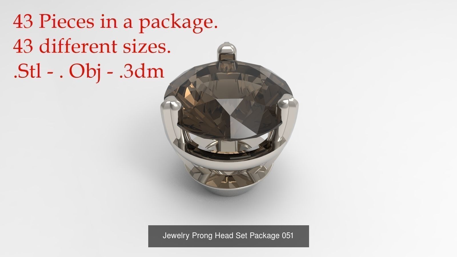 Huge Jewellry Heads Prongs Package 10000 piece 3D Model Collection_84
