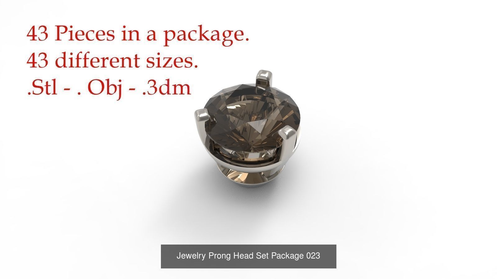 Huge Jewellry Heads Prongs Package 10000 piece 3D Model Collection_55