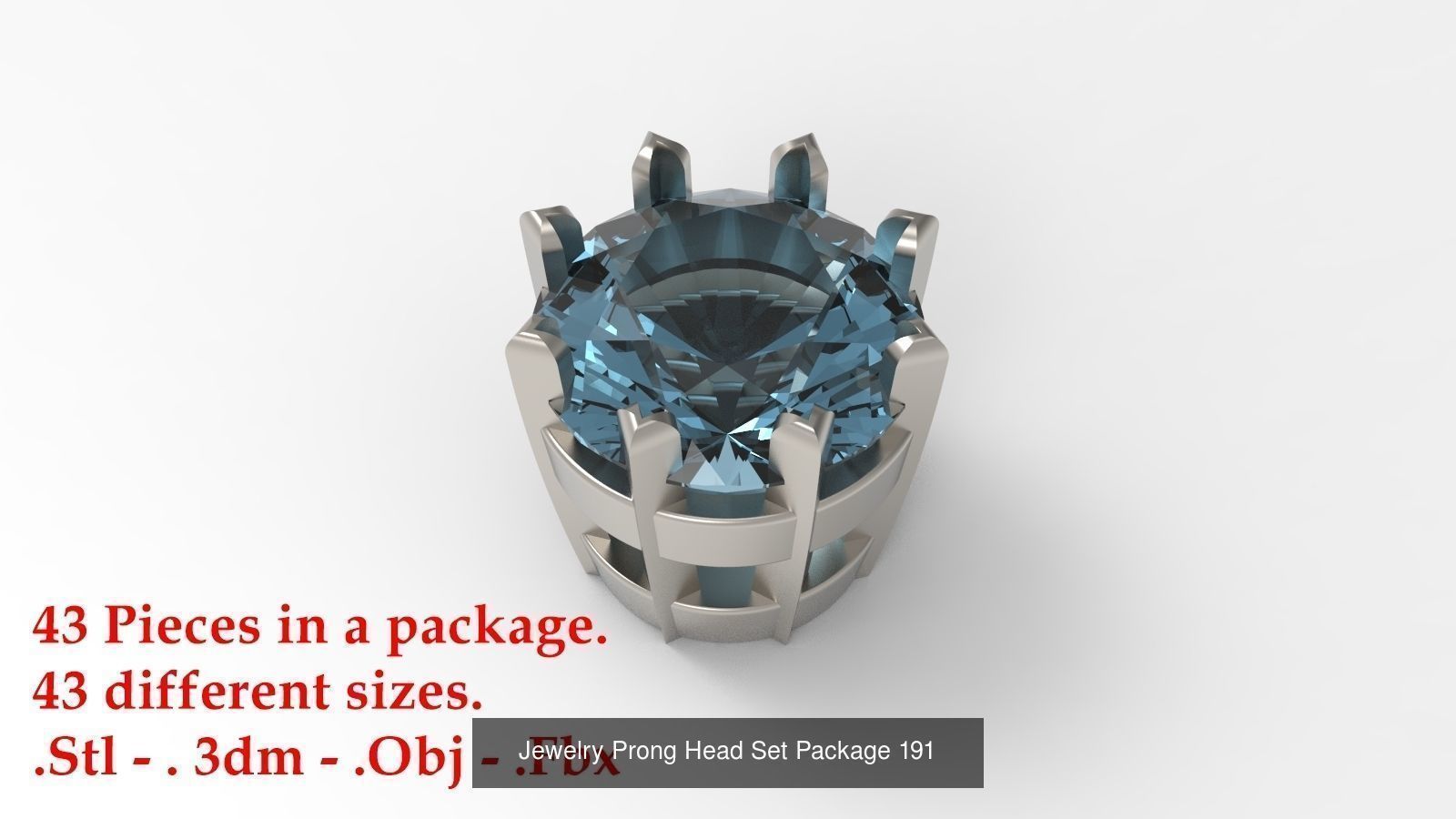 Huge Jewellry Heads Prongs Package 10000 piece 3D Model Collection_197