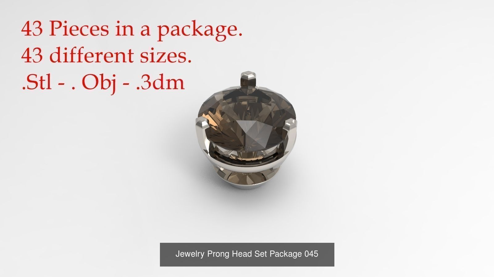 Huge Jewellry Heads Prongs Package 10000 piece 3D Model Collection_78