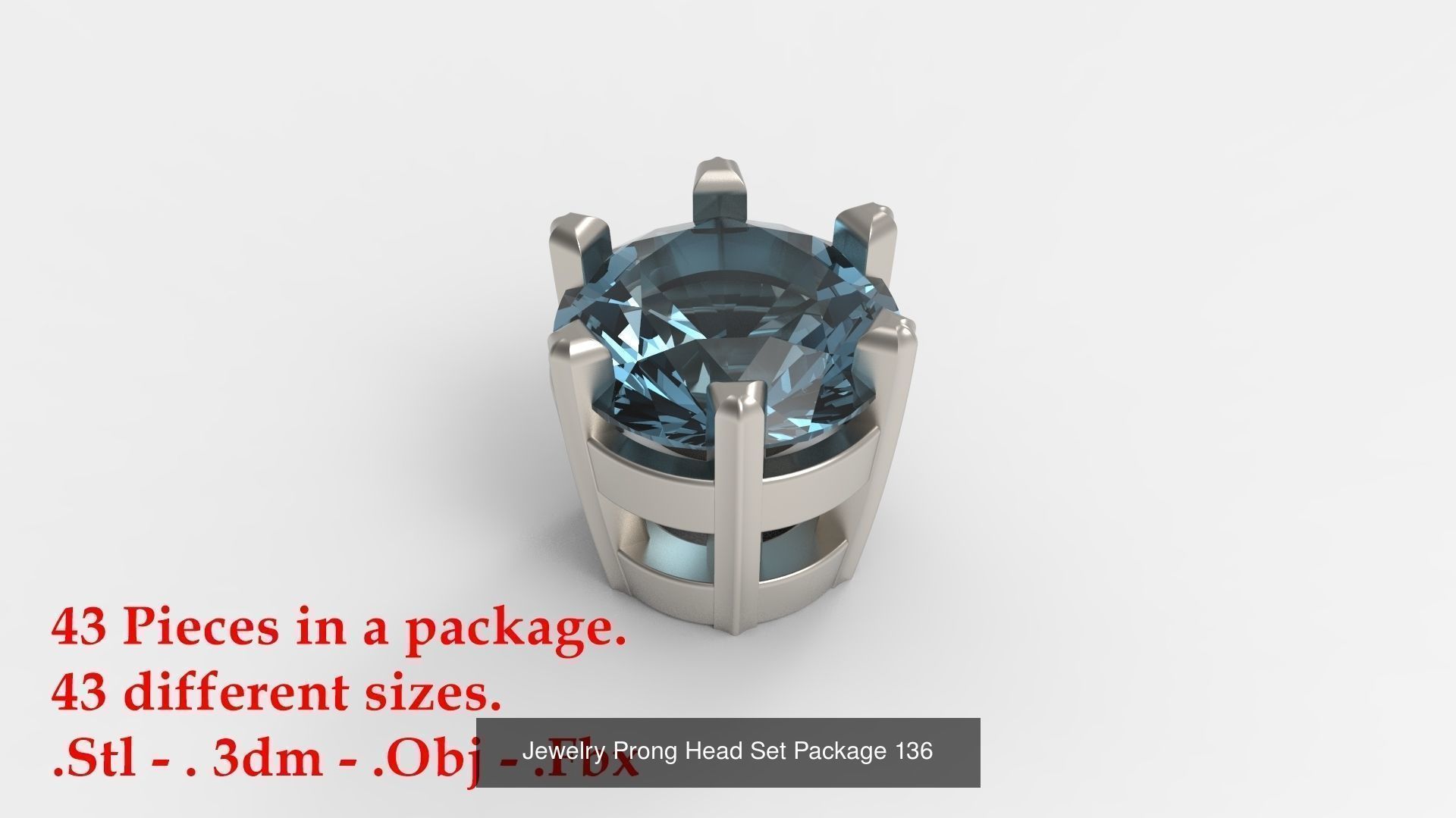 Huge Jewellry Heads Prongs Package 10000 piece 3D Model Collection_160