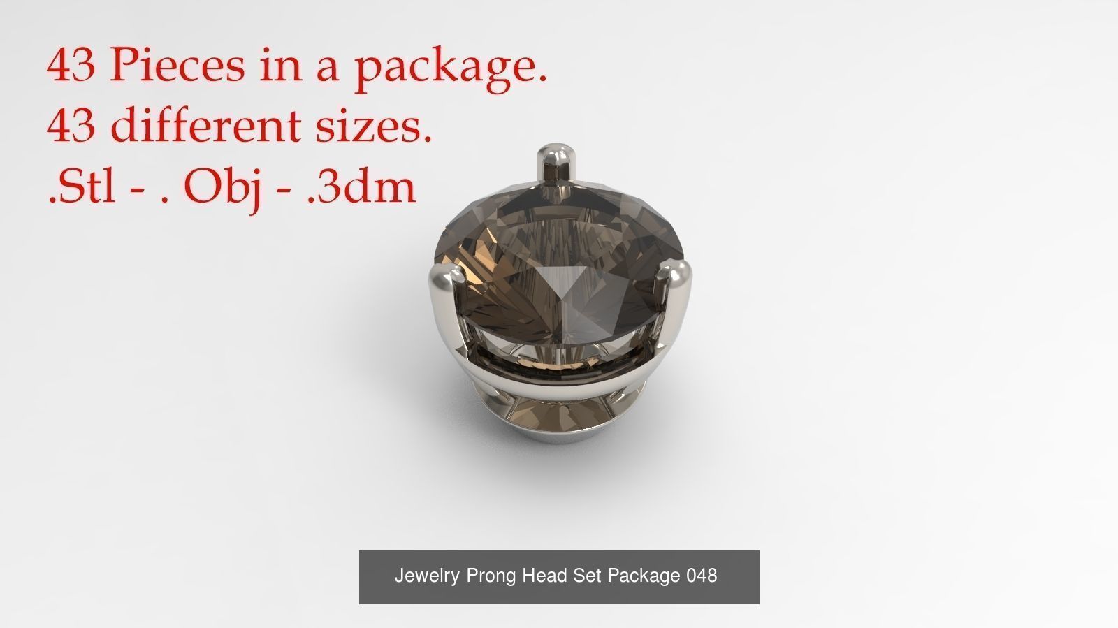 Huge Jewellry Heads Prongs Package 10000 piece 3D Model Collection_81