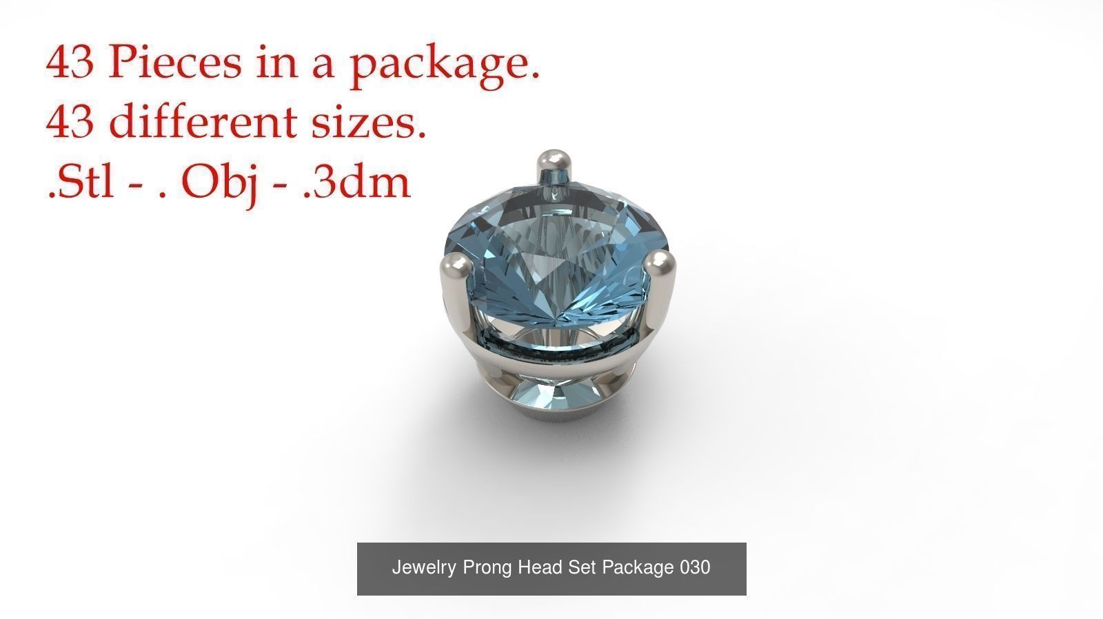 Huge Jewellry Heads Prongs Package 10000 piece 3D Model Collection_63