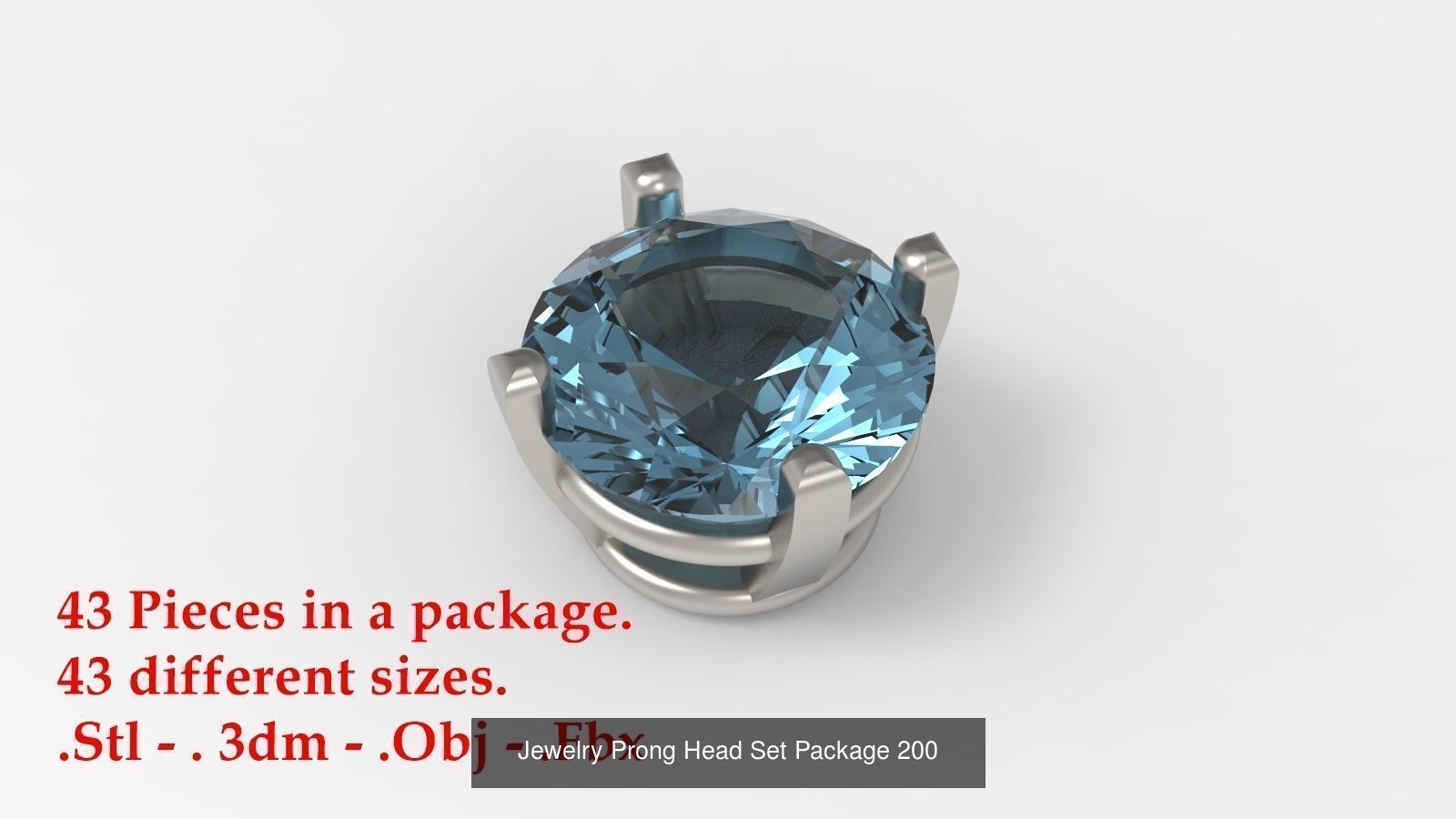 Huge Jewellry Heads Prongs Package 10000 piece 3D Model Collection_204