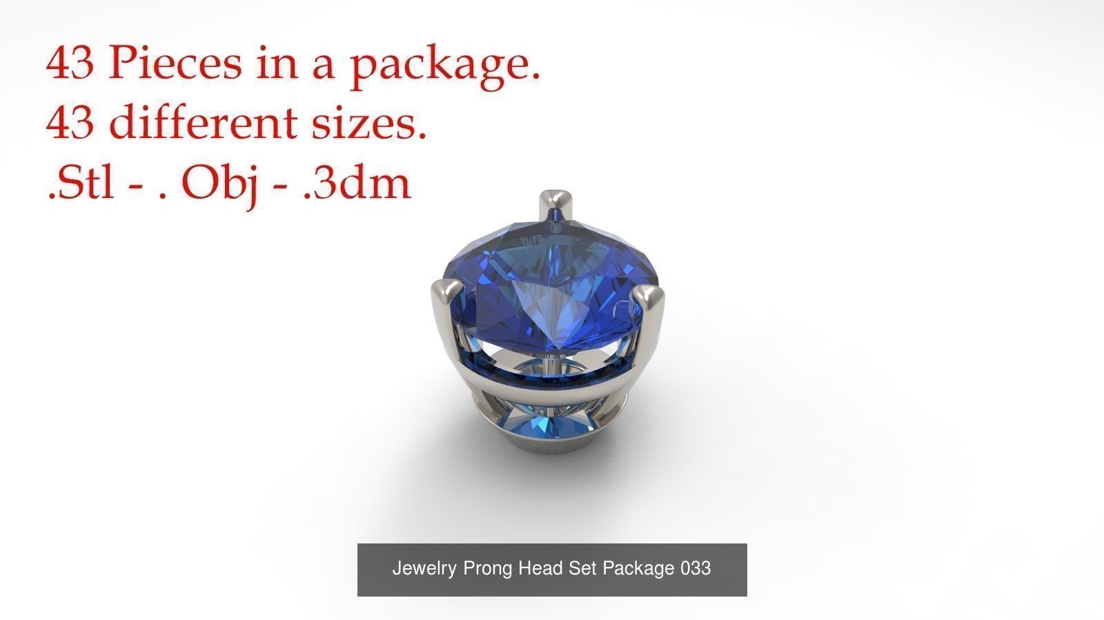 Huge Jewellry Heads Prongs Package 10000 piece 3D Model Collection_66