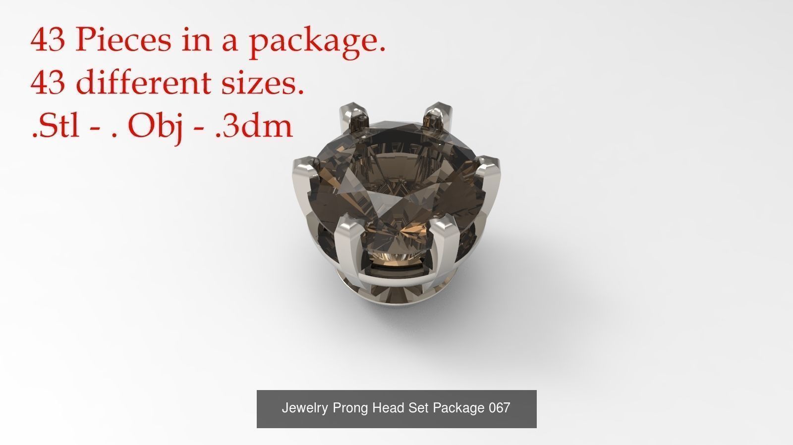 Huge Jewellry Heads Prongs Package 10000 piece 3D Model Collection_100