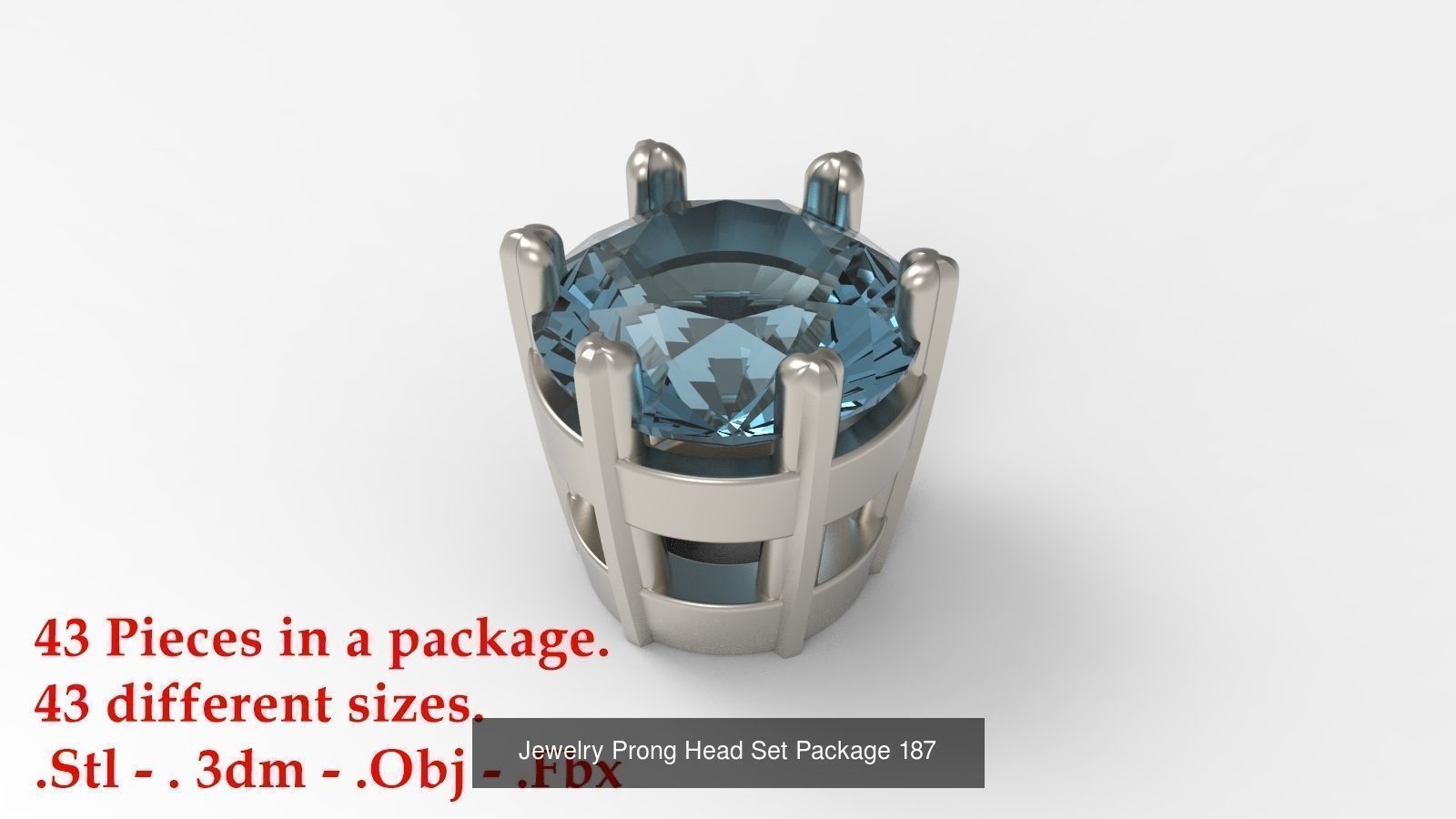 Huge Jewellry Heads Prongs Package 10000 piece 3D Model Collection_194