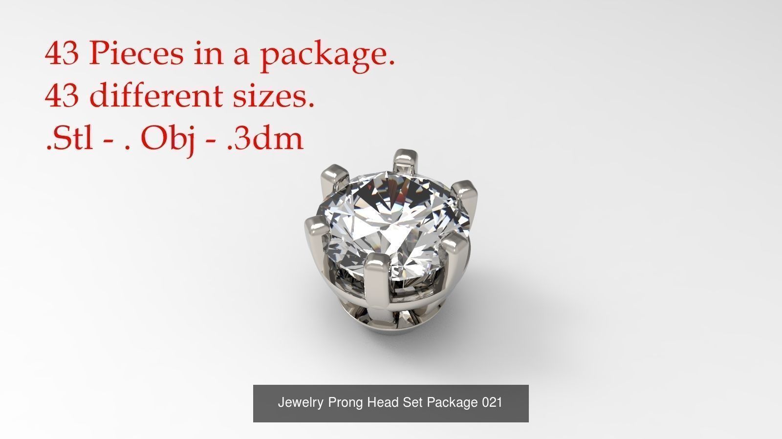 Huge Jewellry Heads Prongs Package 10000 piece 3D Model Collection_53