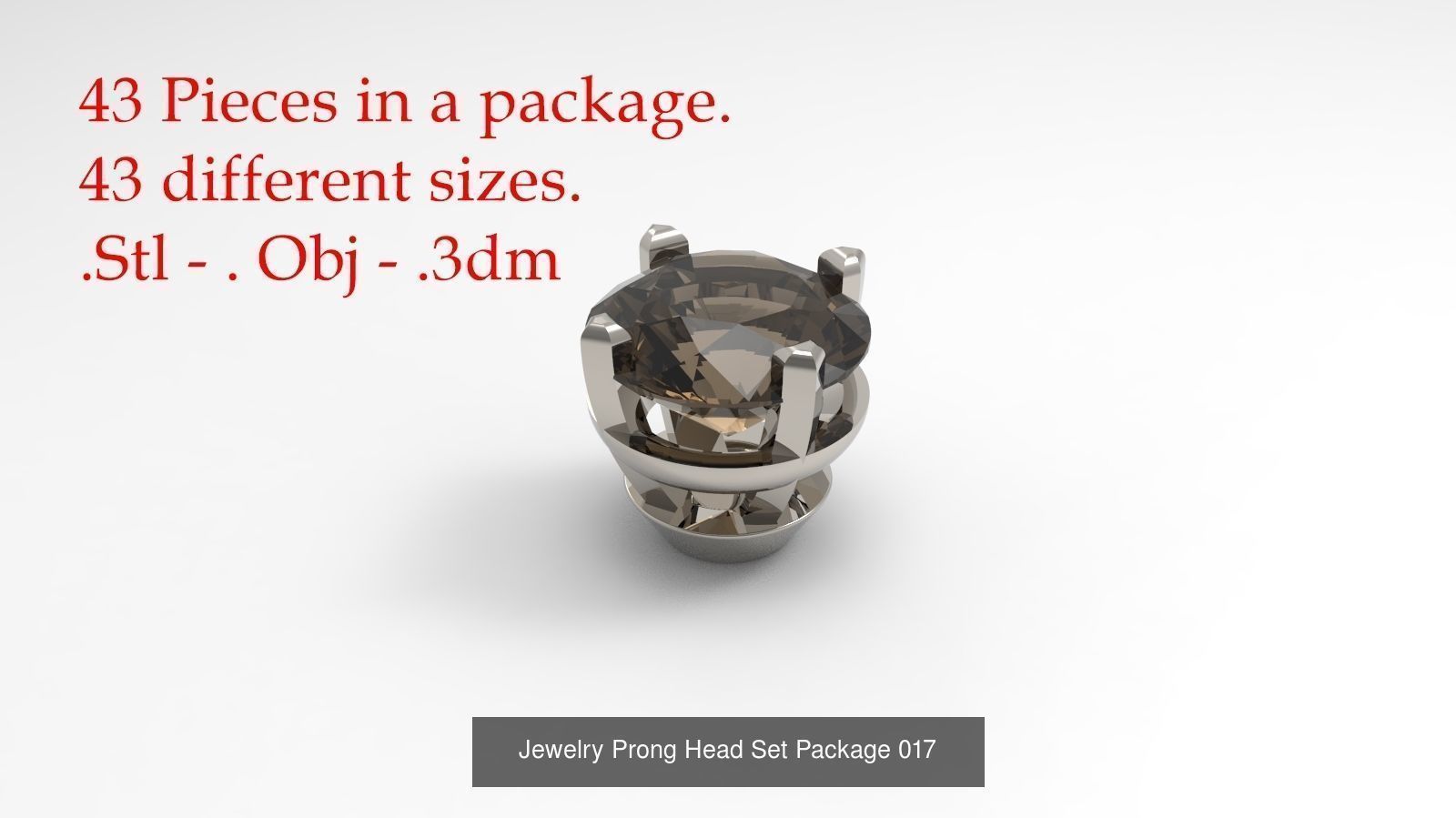 Huge Jewellry Heads Prongs Package 10000 piece 3D Model Collection_49
